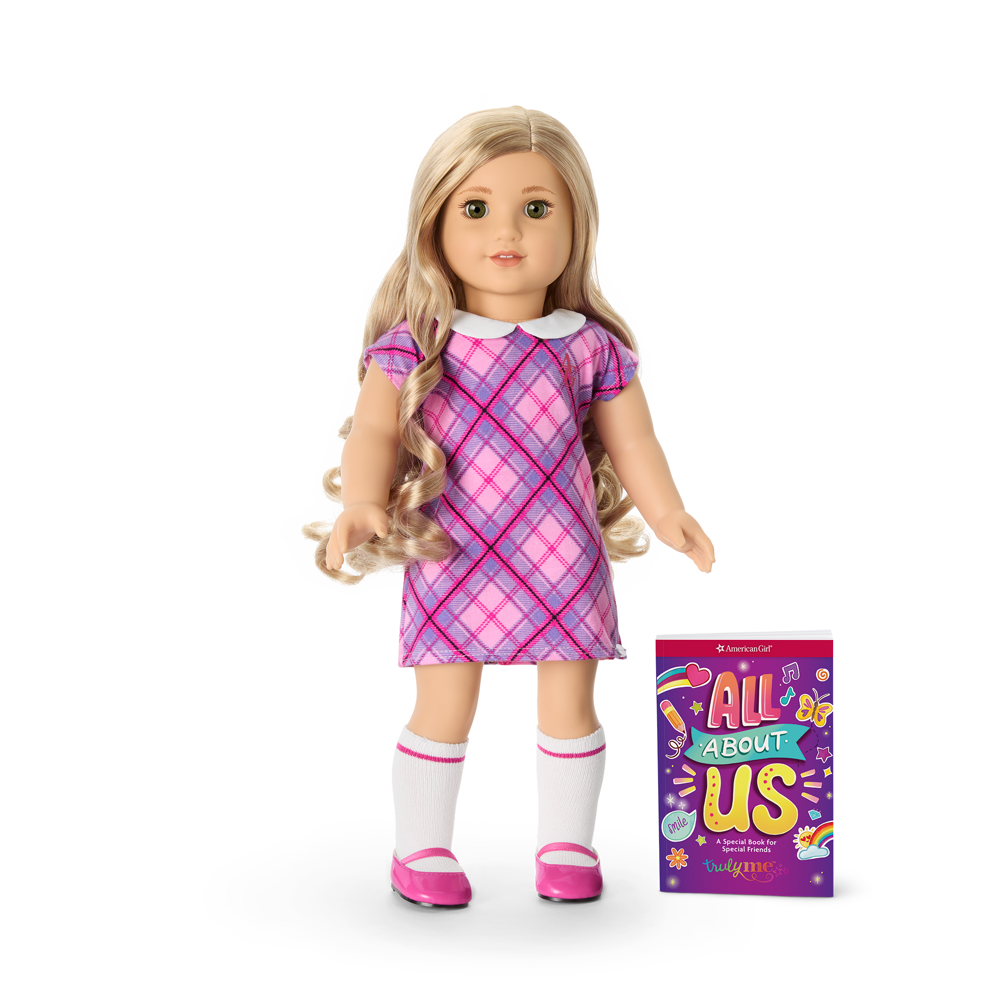 Truly Me™ 18" Doll #125 - Blonde Curly Hair, Hazel Eyes