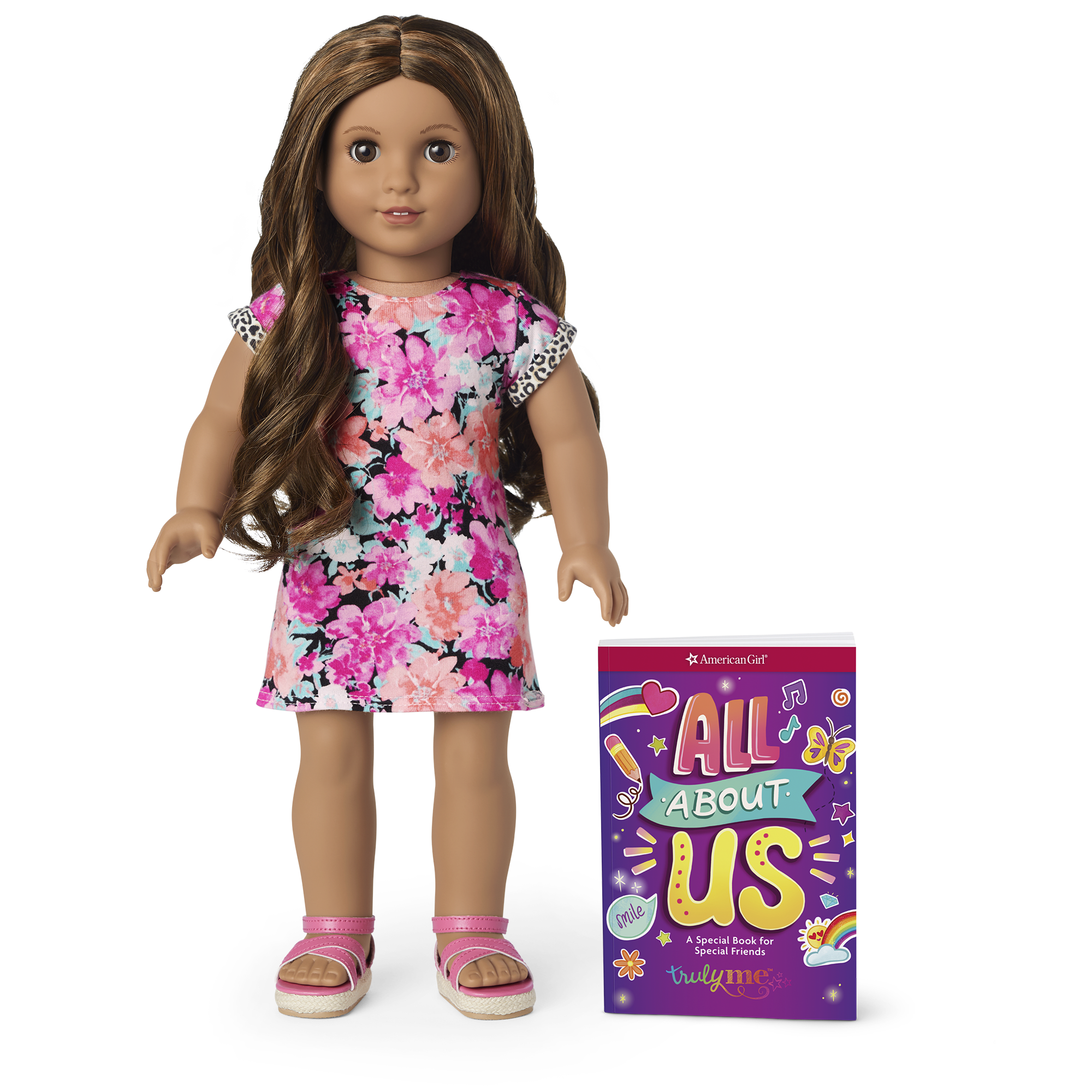 Truly Me™ 18" Doll with Wavy Dark-Brown Hair & Tan Skin