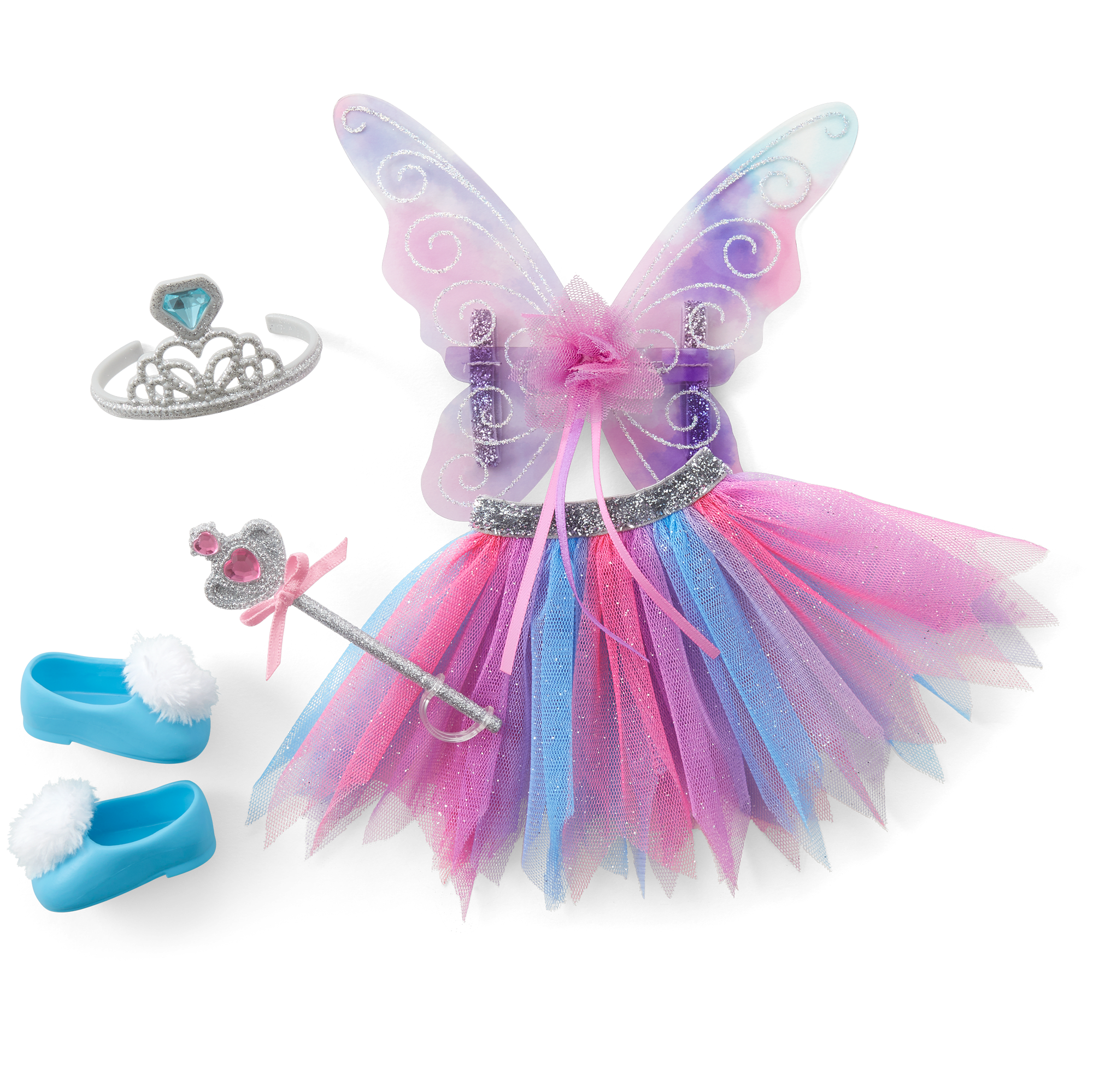 WellieWishers™ Doll Butterfly Costume Set with Wings & Crown