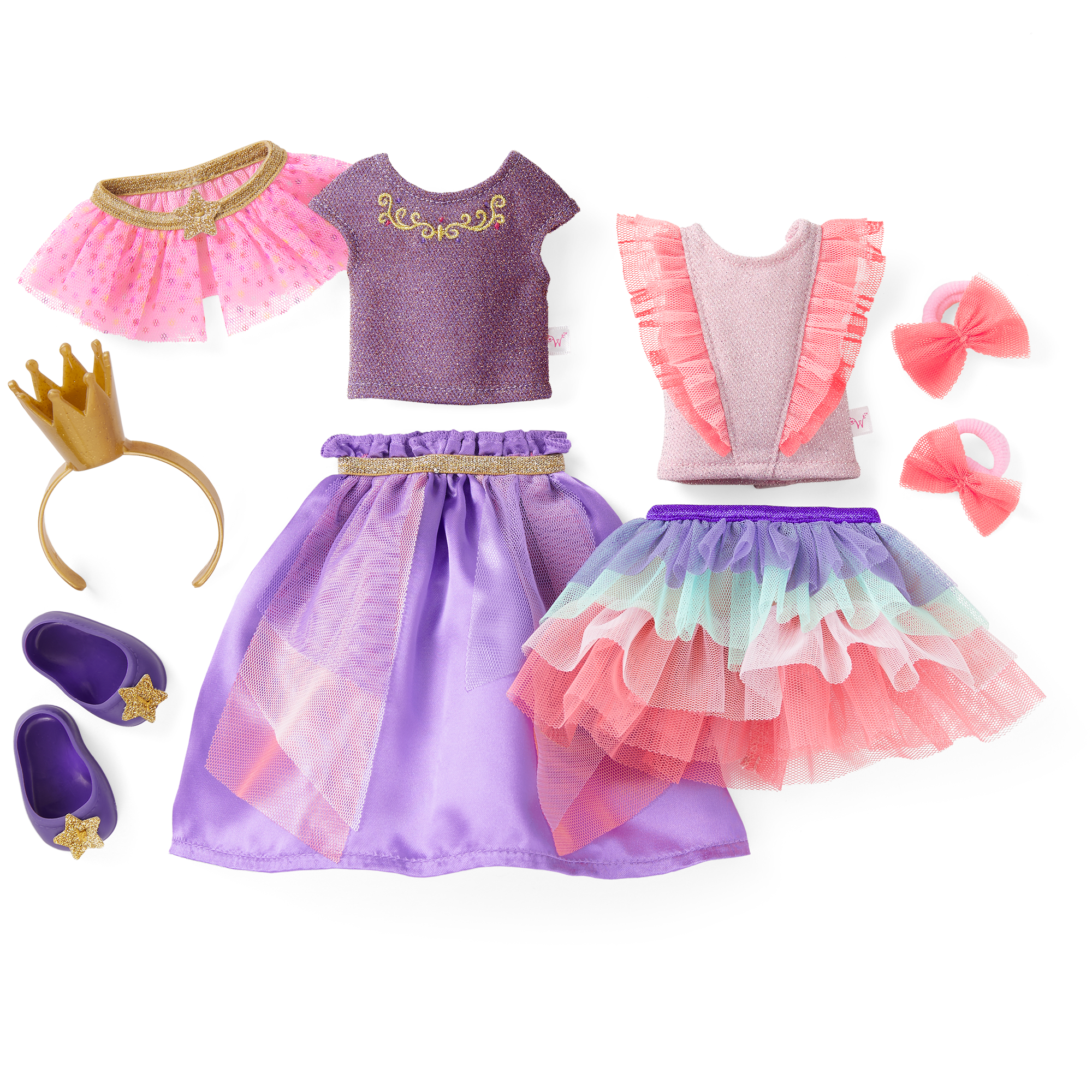 WellieWishers Fairy Dress-Up Set with Tutu & Glitter Tops