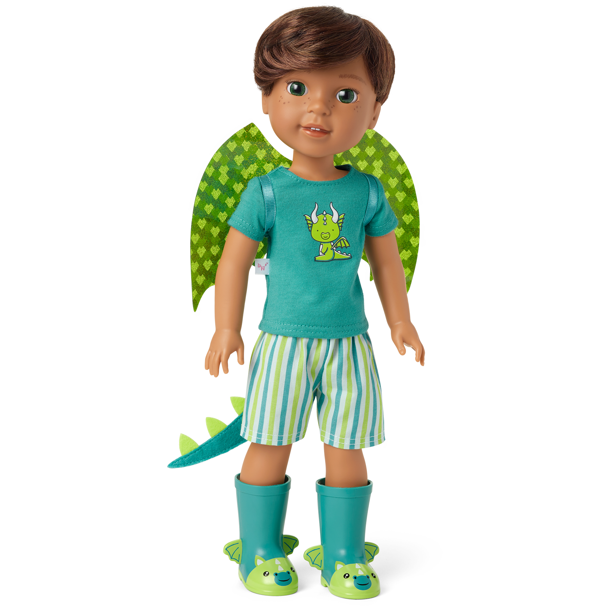 Bryant™ Dragon Costume Doll with Wings & Tail – 14.5" Green Eyes