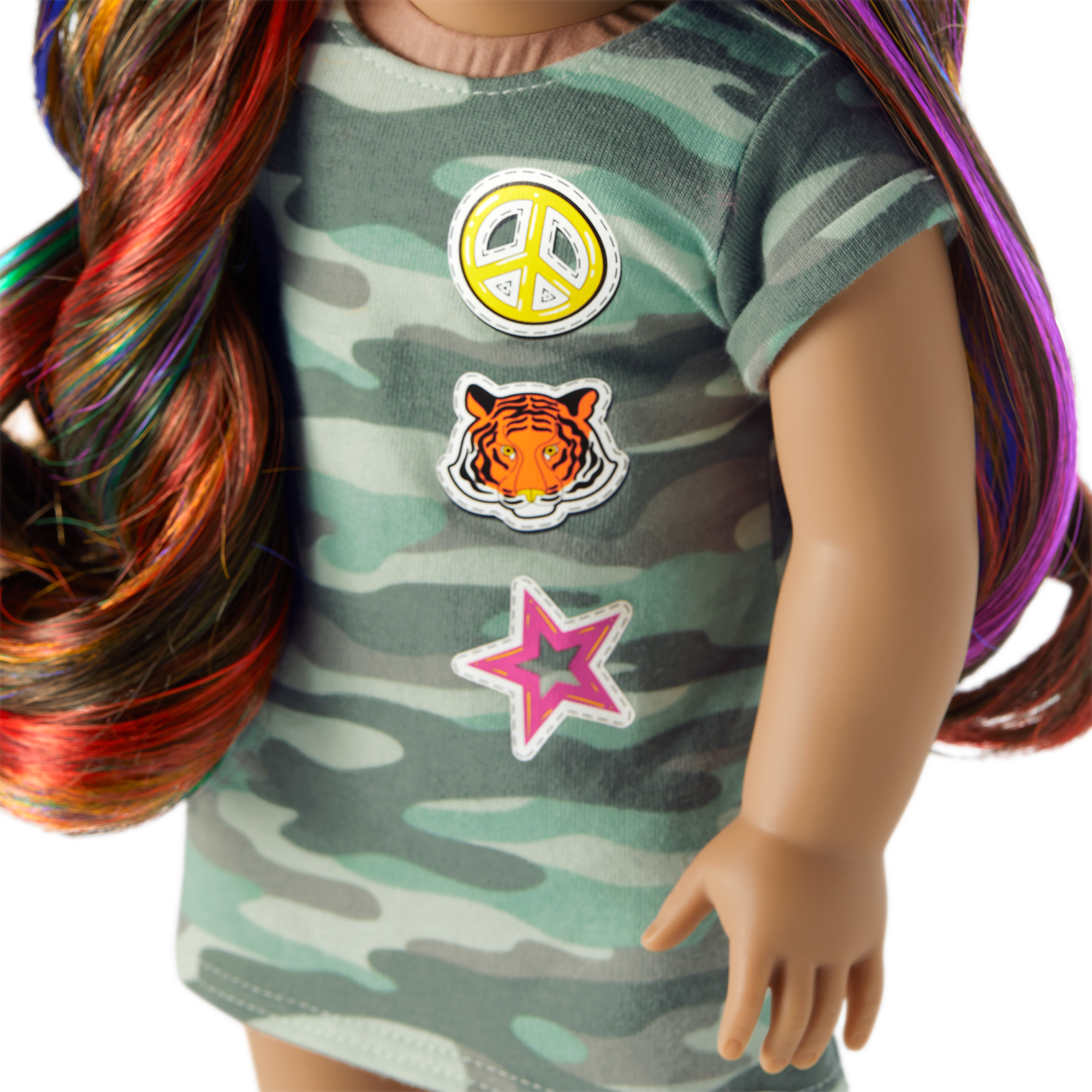Truly Me 18" Doll with Wavy Dark-Brown Hair & Rainbow Highlights