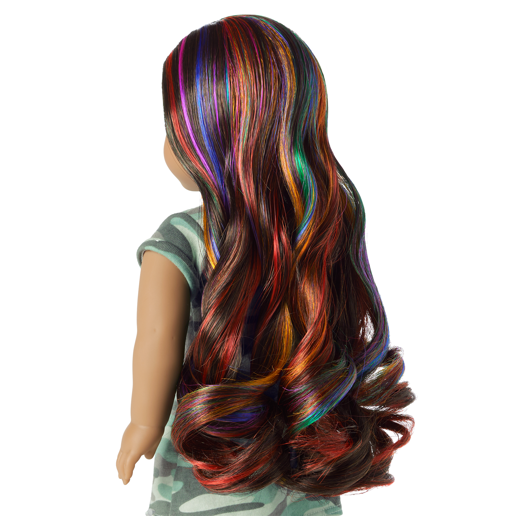 Truly Me 18" Doll with Wavy Dark-Brown Hair & Rainbow Highlights