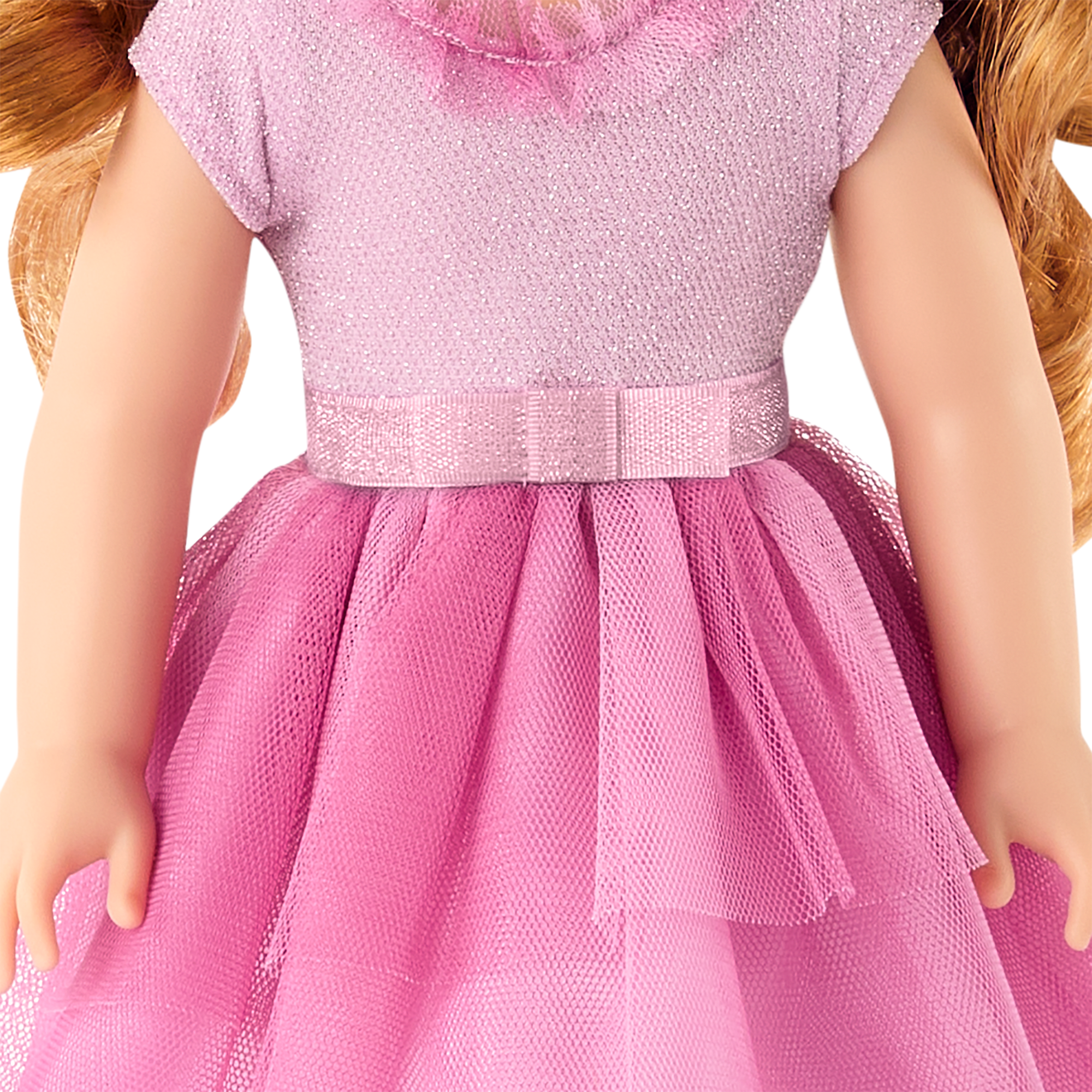Royal Pink Dress Outfit for WellieWishers Dolls with Crown & Flats