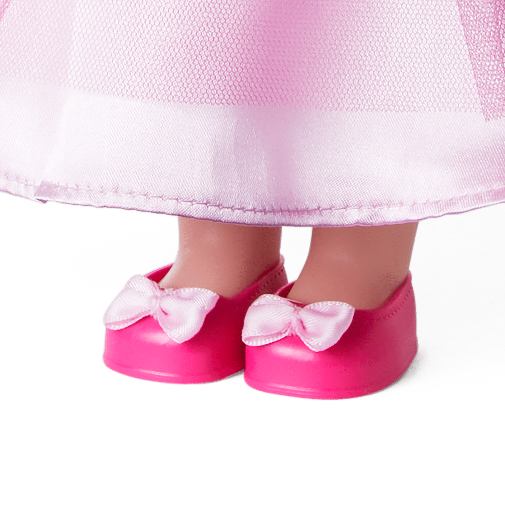 Royal Pink Dress Outfit for WellieWishers Dolls with Crown & Flats