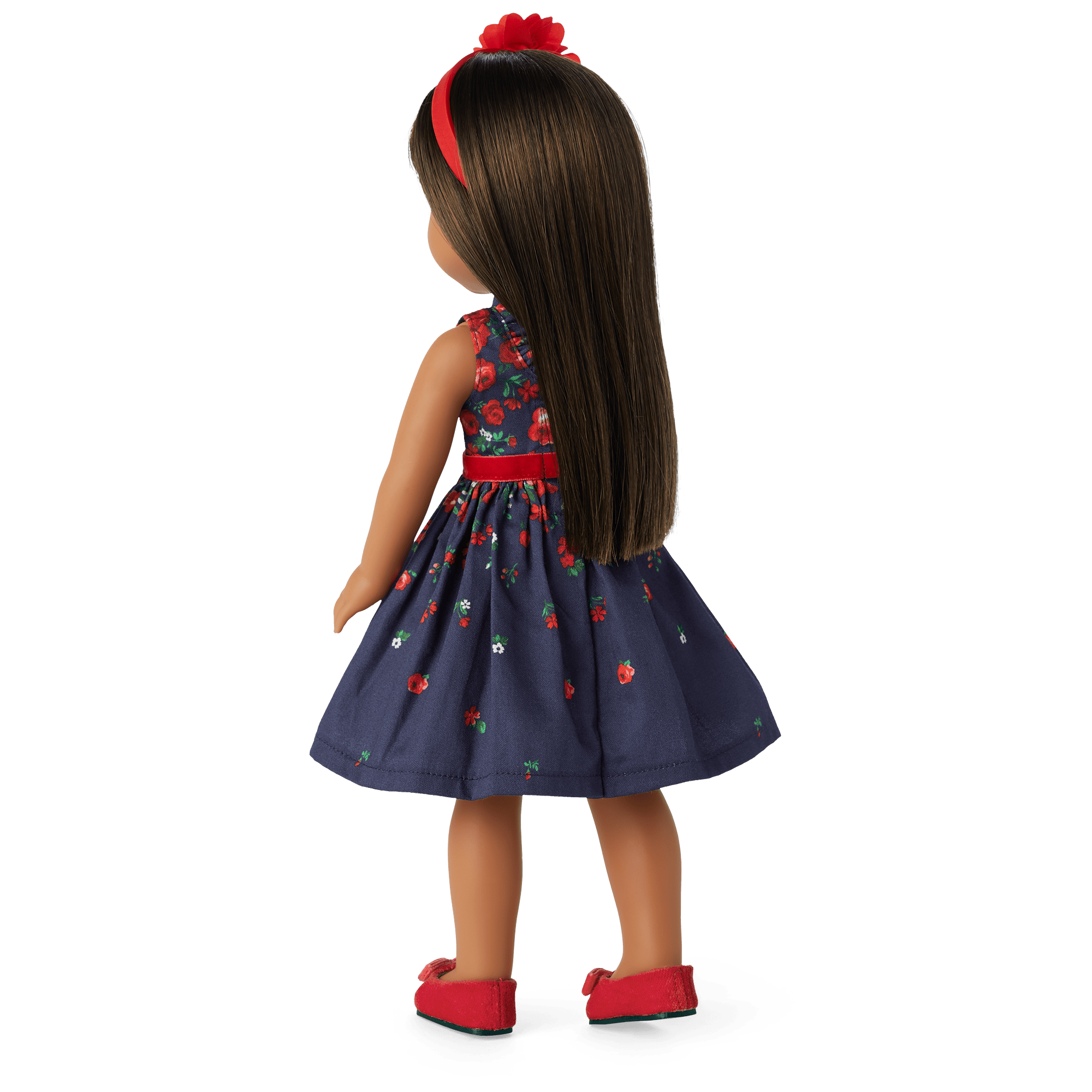 American Girl WellieWishers Floral Party Dress with Ballet Flats