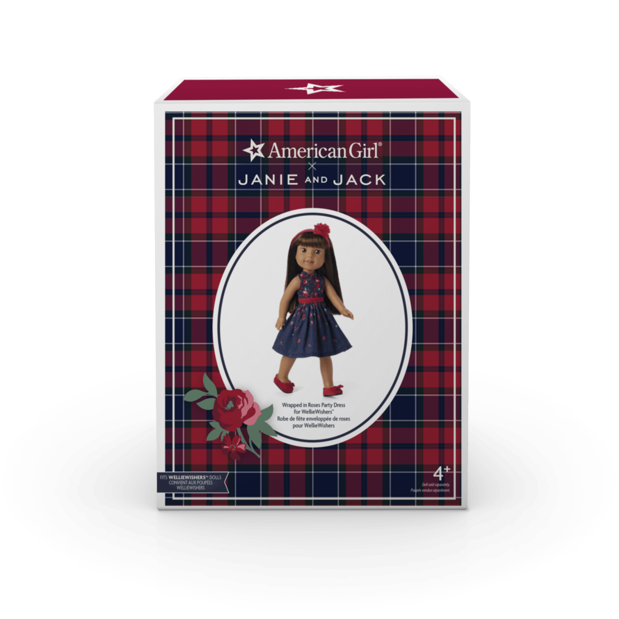 American Girl WellieWishers Floral Party Dress with Ballet Flats