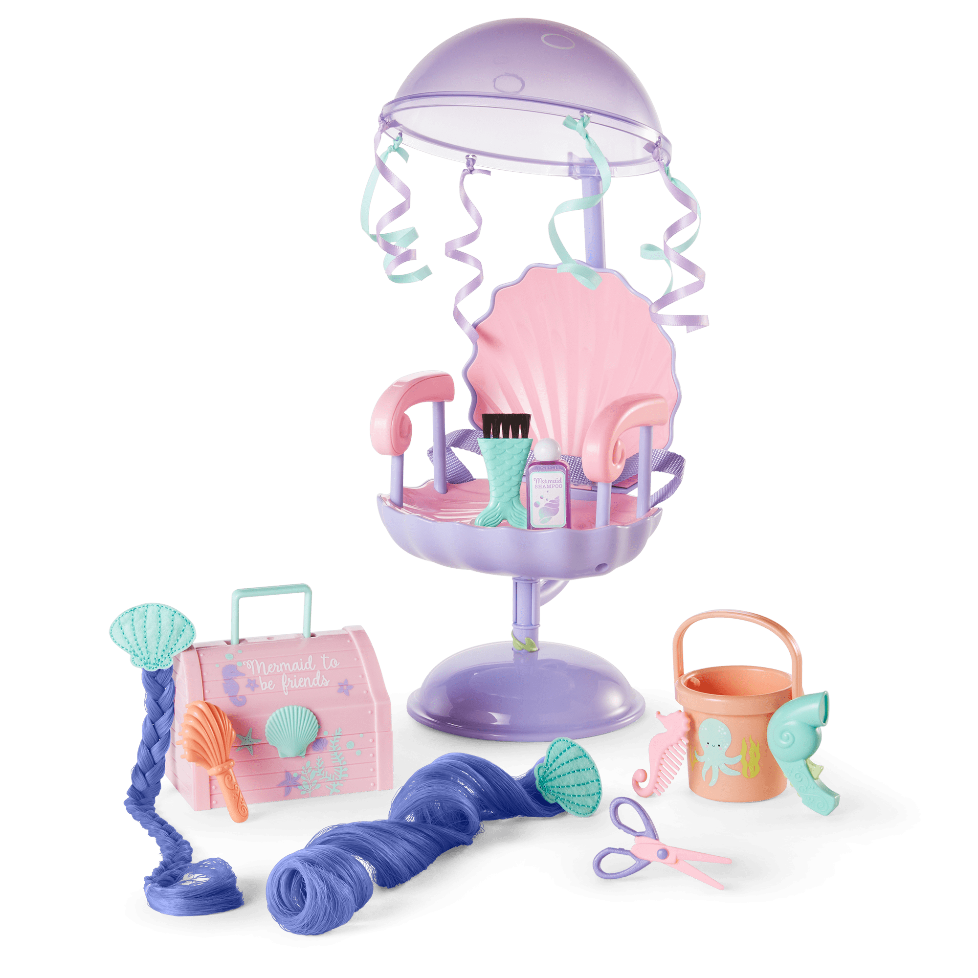 Mermaid Salon Set for WellieWishers Dolls with Color-Changing Hair