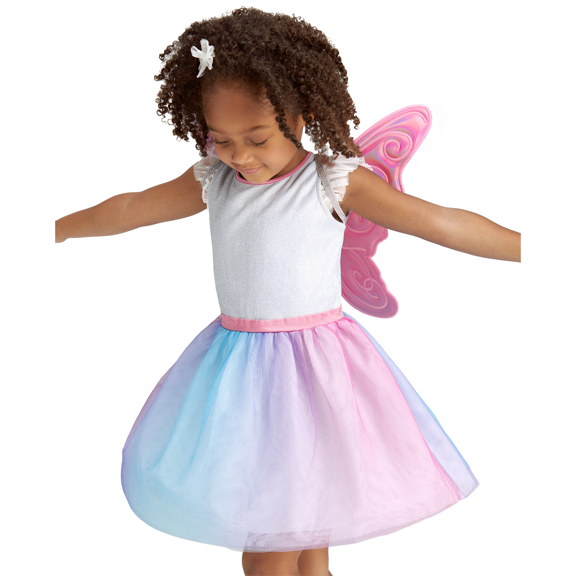 Sparkly Butterfly Costume Dress with Wings for Girls