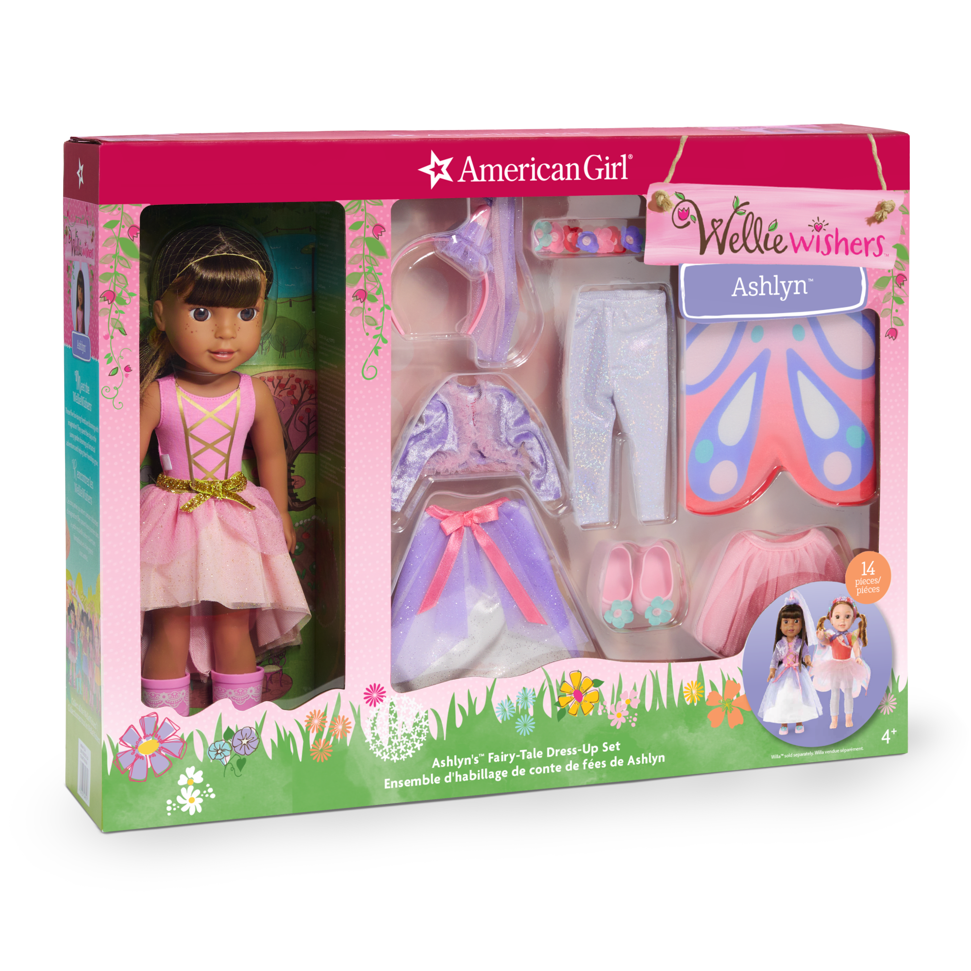 WellieWishers Ashlyn Doll Dress-Up Set with Fairy-Tale Accessories