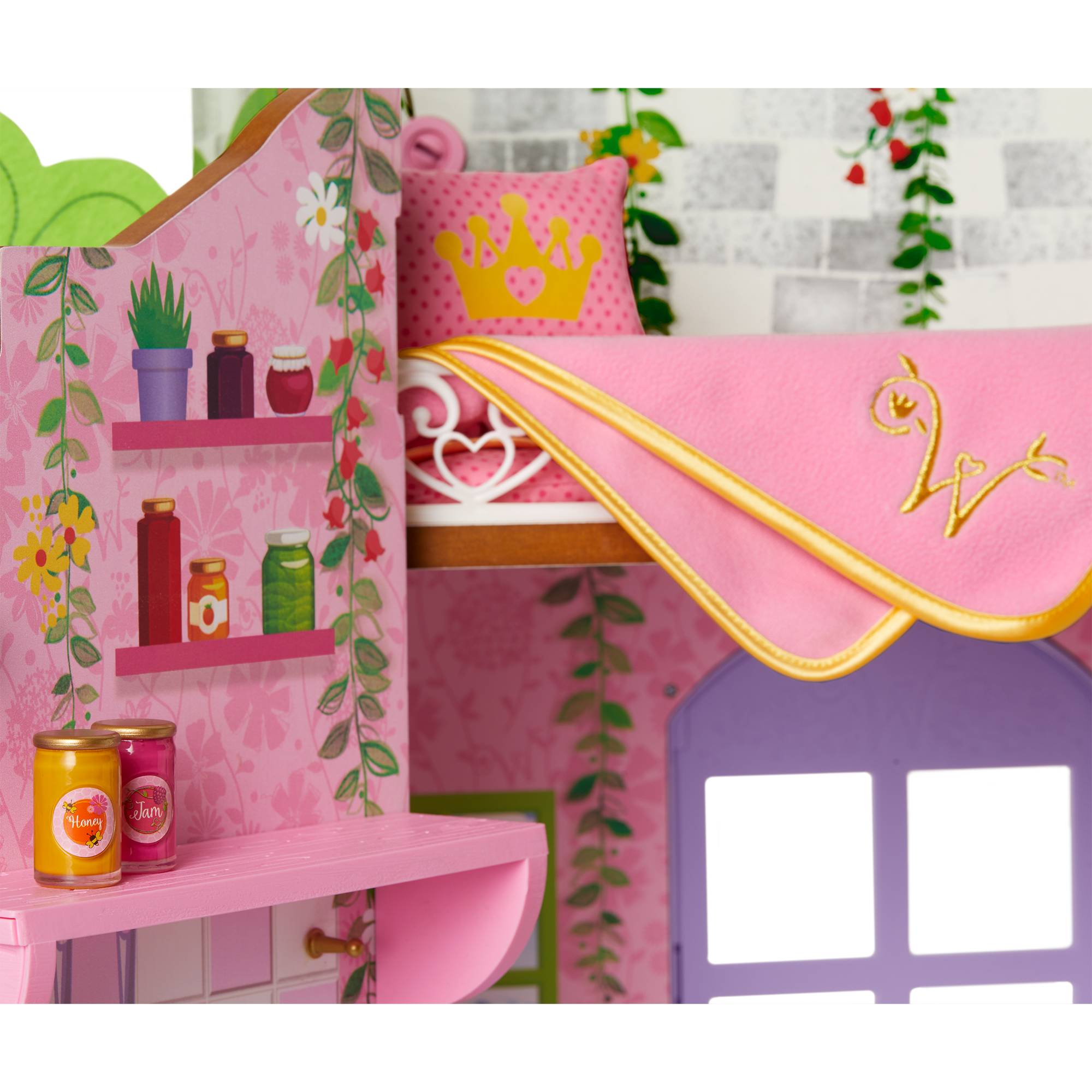 WellieWishers Treehouse Dollhouse Castle with Swing & Accessories