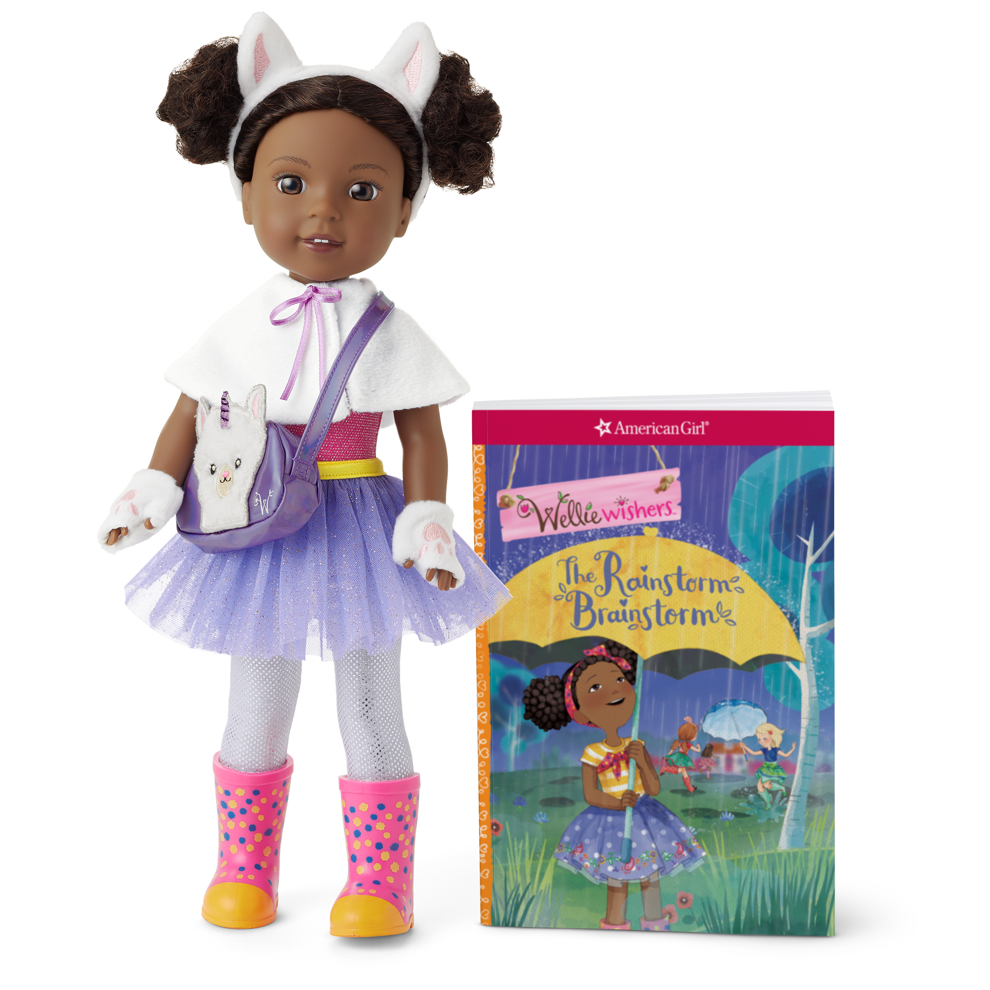 WellieWishers Kendall Doll with Book & Magical Llamacorn Accessories