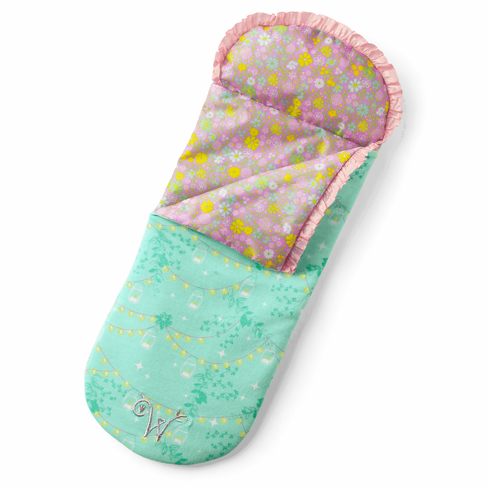 WellieWishers Doll Sleeping Bag - Starry Night Design for Outdoor Play