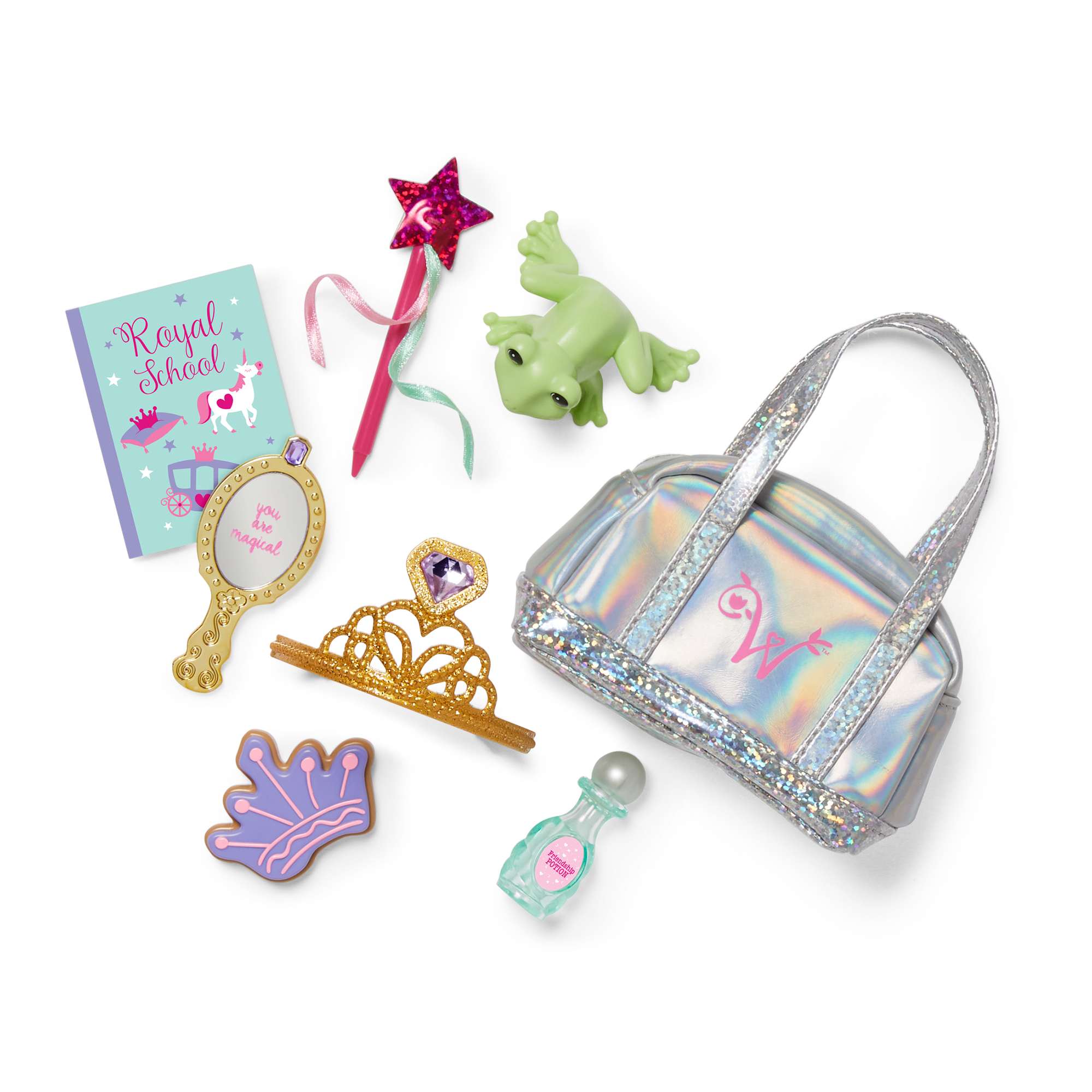 WellieWishers Royal Princess Doll Bundle with Throne Desk & Dress