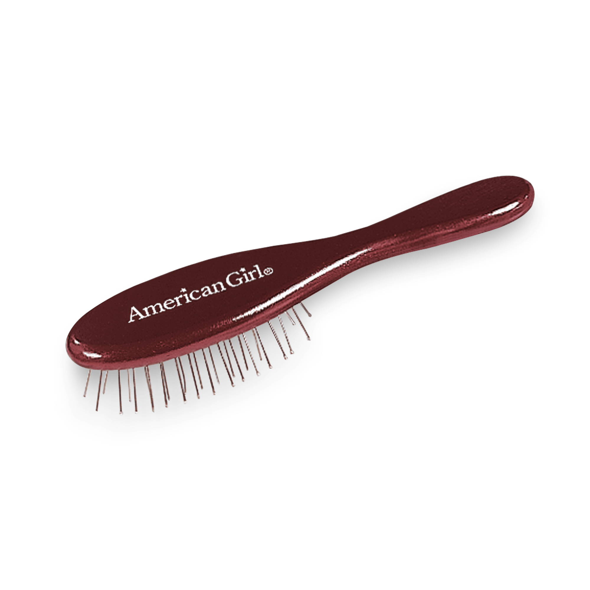American Girl Doll Hairbrush with Wooden Handle & Wire Bristles