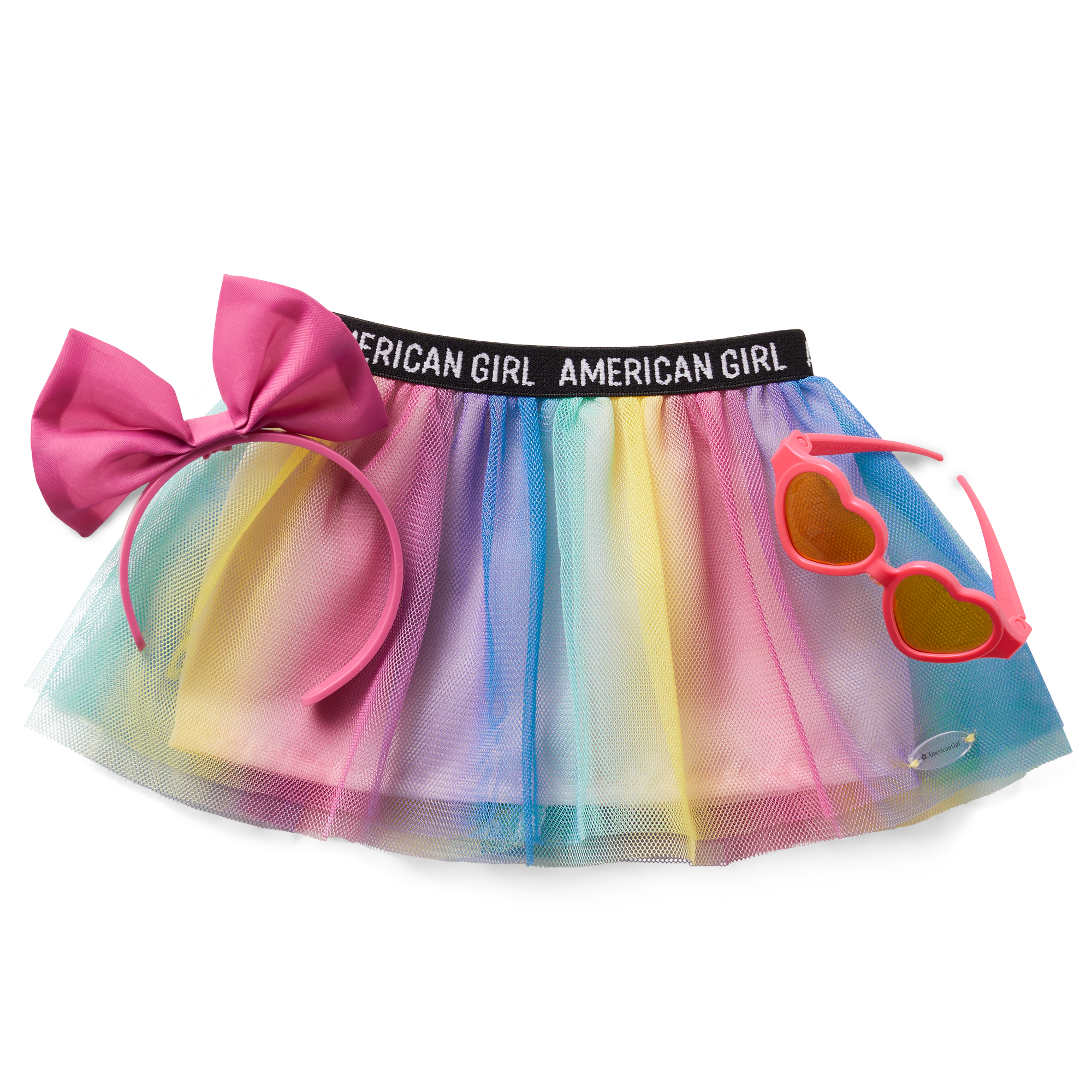 18-inch Doll Rainbow Mesh Skirt & Wild Side Accessories Set