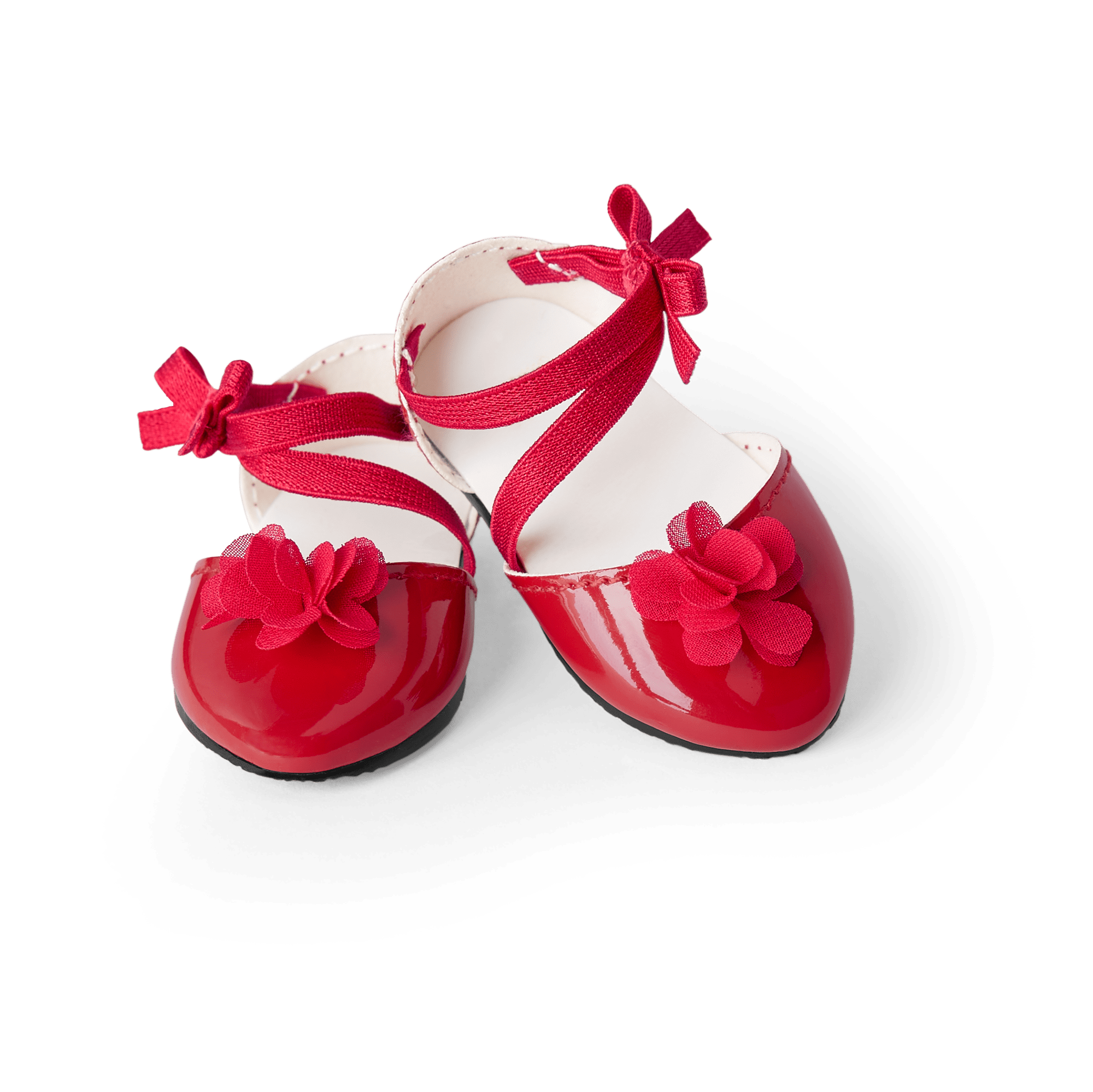 Janie & Jack Rose Bow Patent Flats with Chiffon Rosettes
