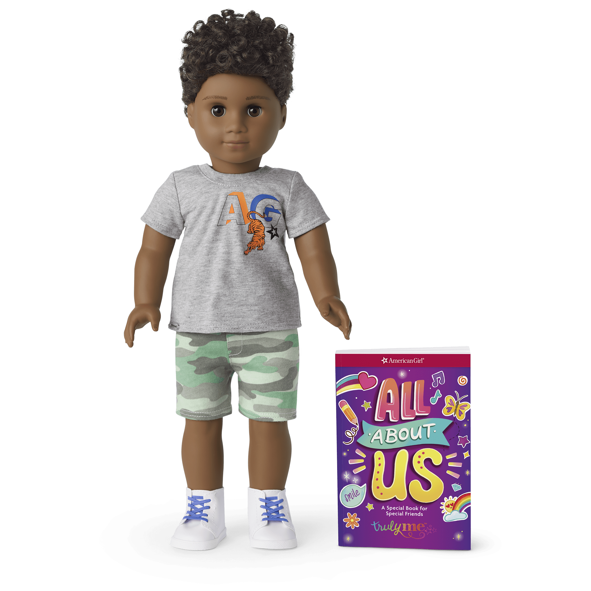 Truly Me™ 18" Doll with Curly Dark-Brown Hair & Deep Skin