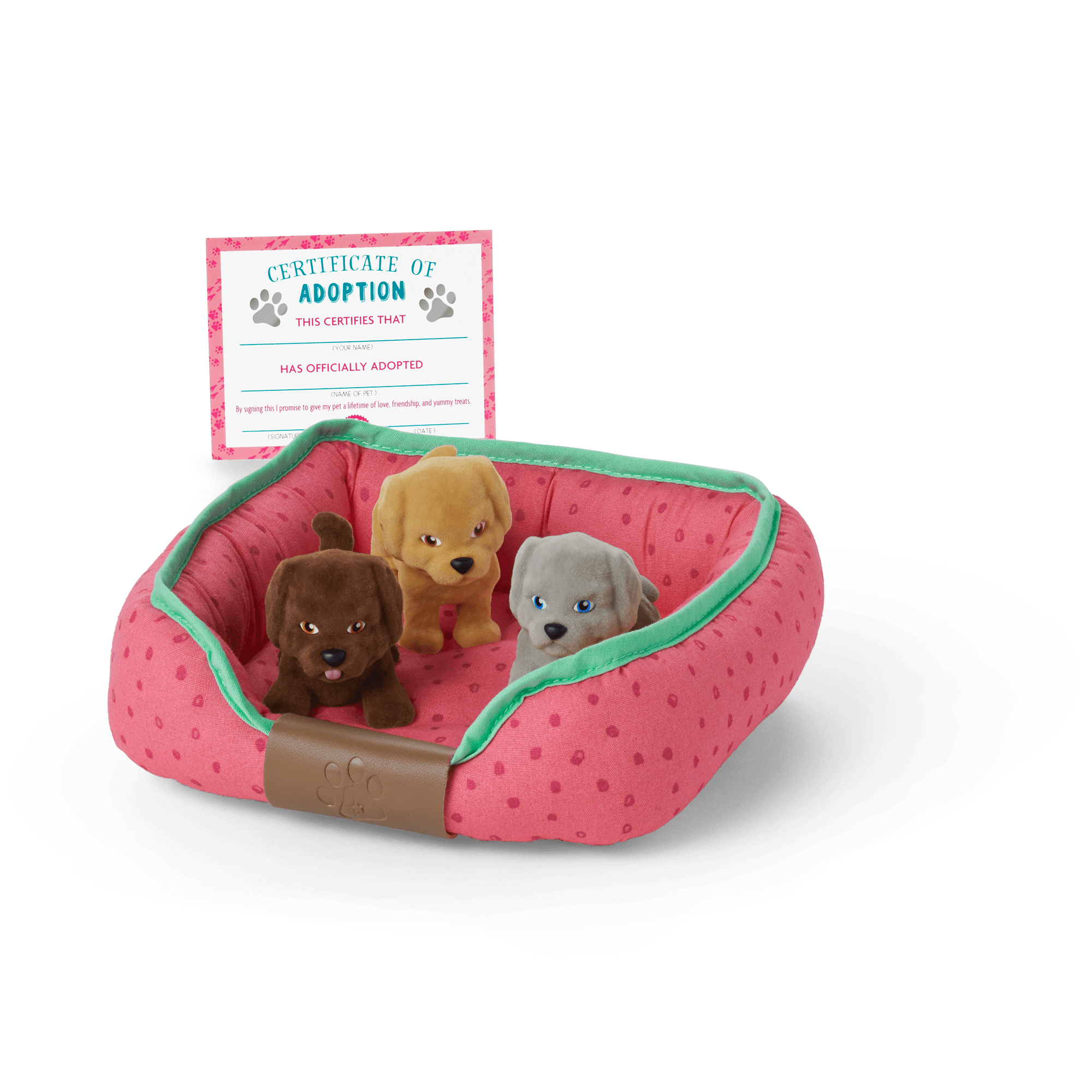 American Girl Puppy Set with Magnetic Pets & Soft Bed