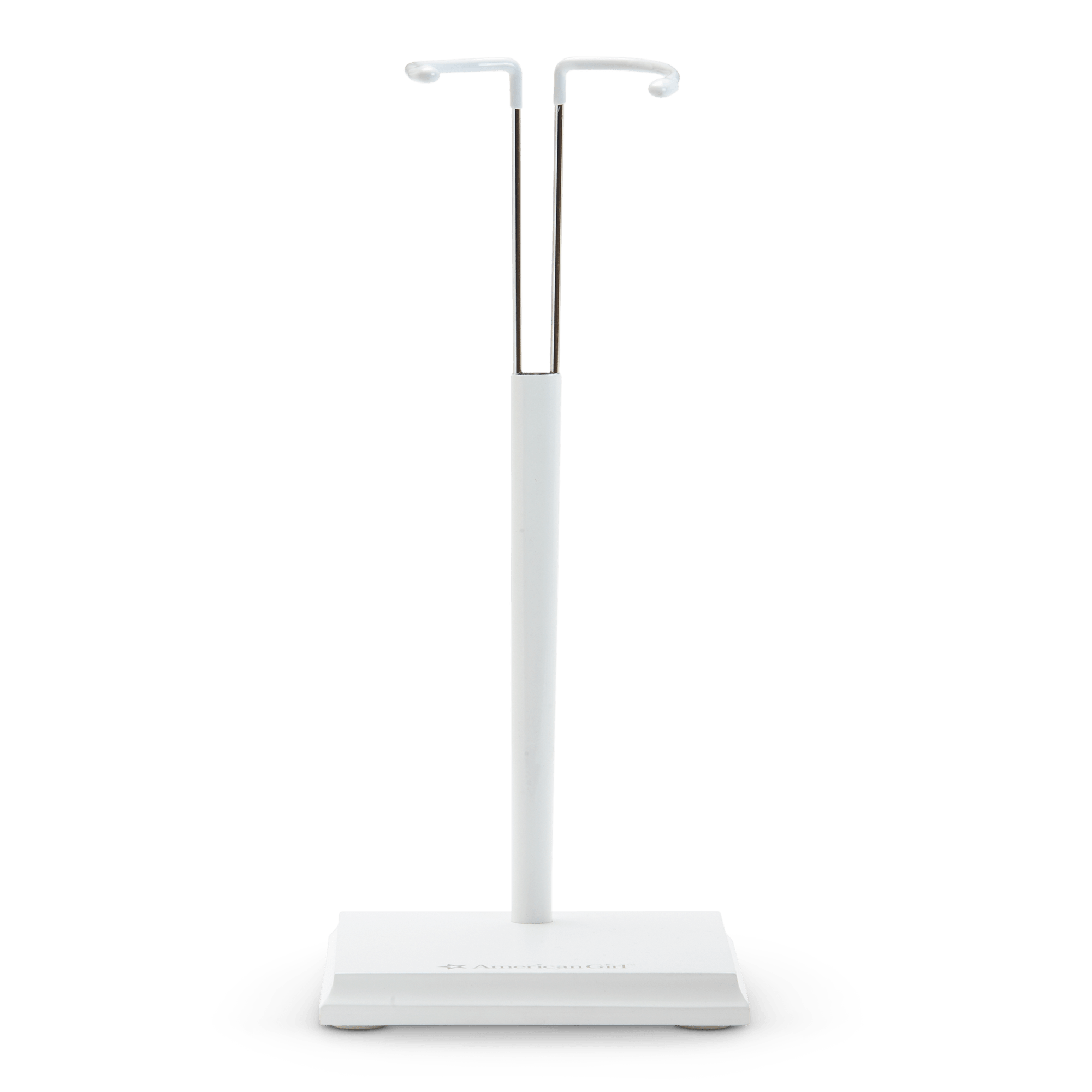 18" Doll Stand with Wooden Base & Adjustable Metal Holder