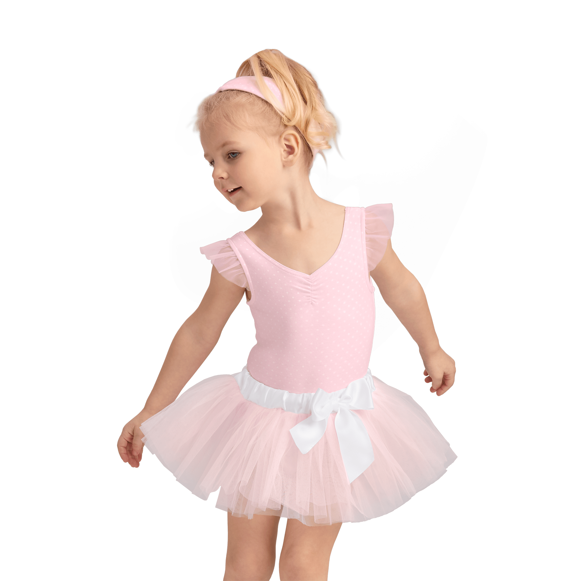 Bitty's Pink Ballerina Outfit for Girls 2T-6 with Mesh Skirt