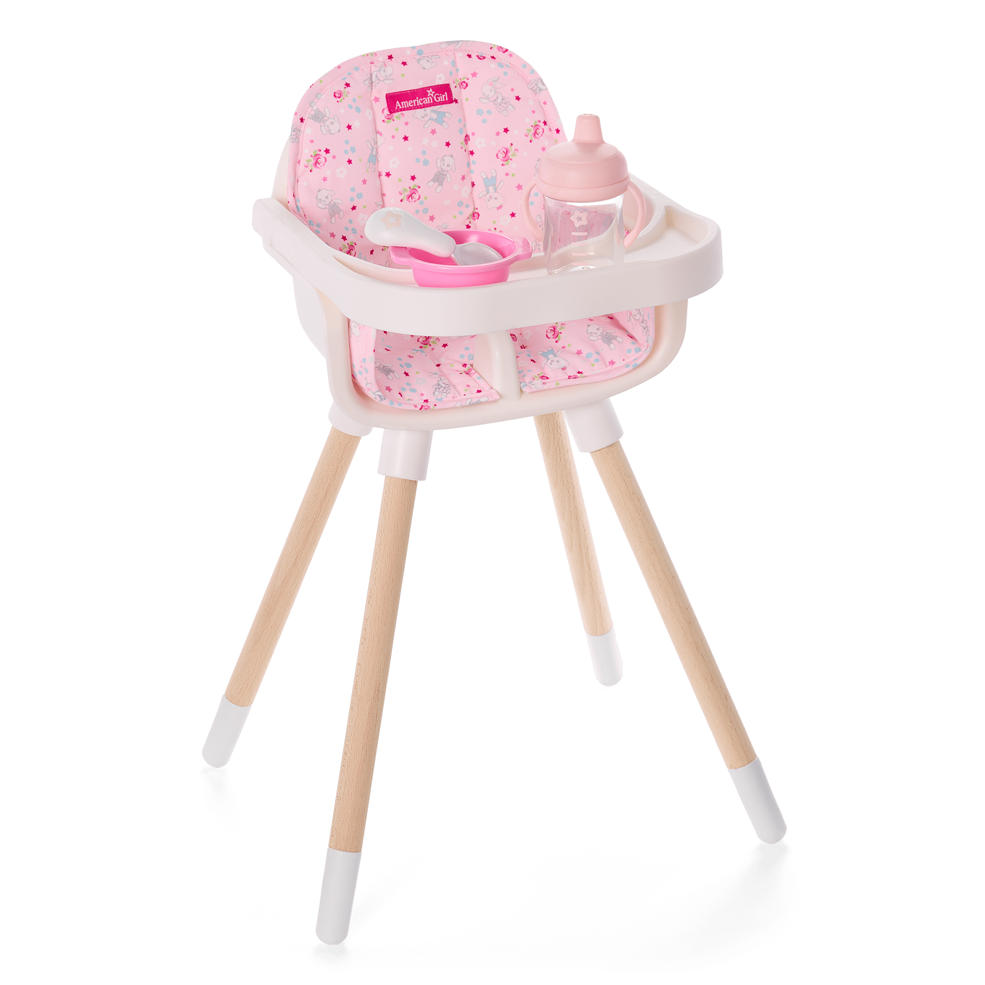 Bitty Baby® Scandinavian Wooden High Chair with Accessories