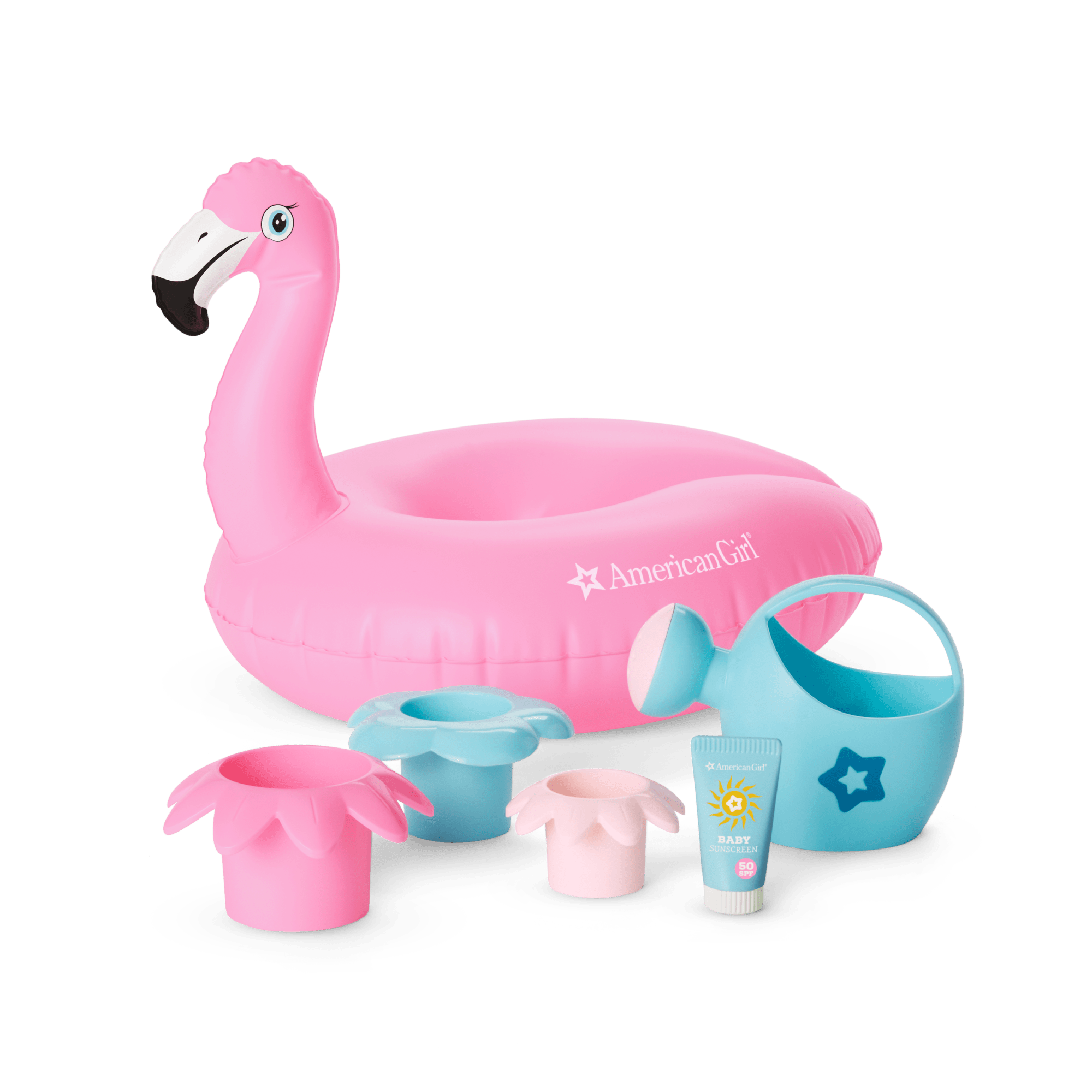 Bitty Baby Splash Flamingo Water Play Set with Floating Doll