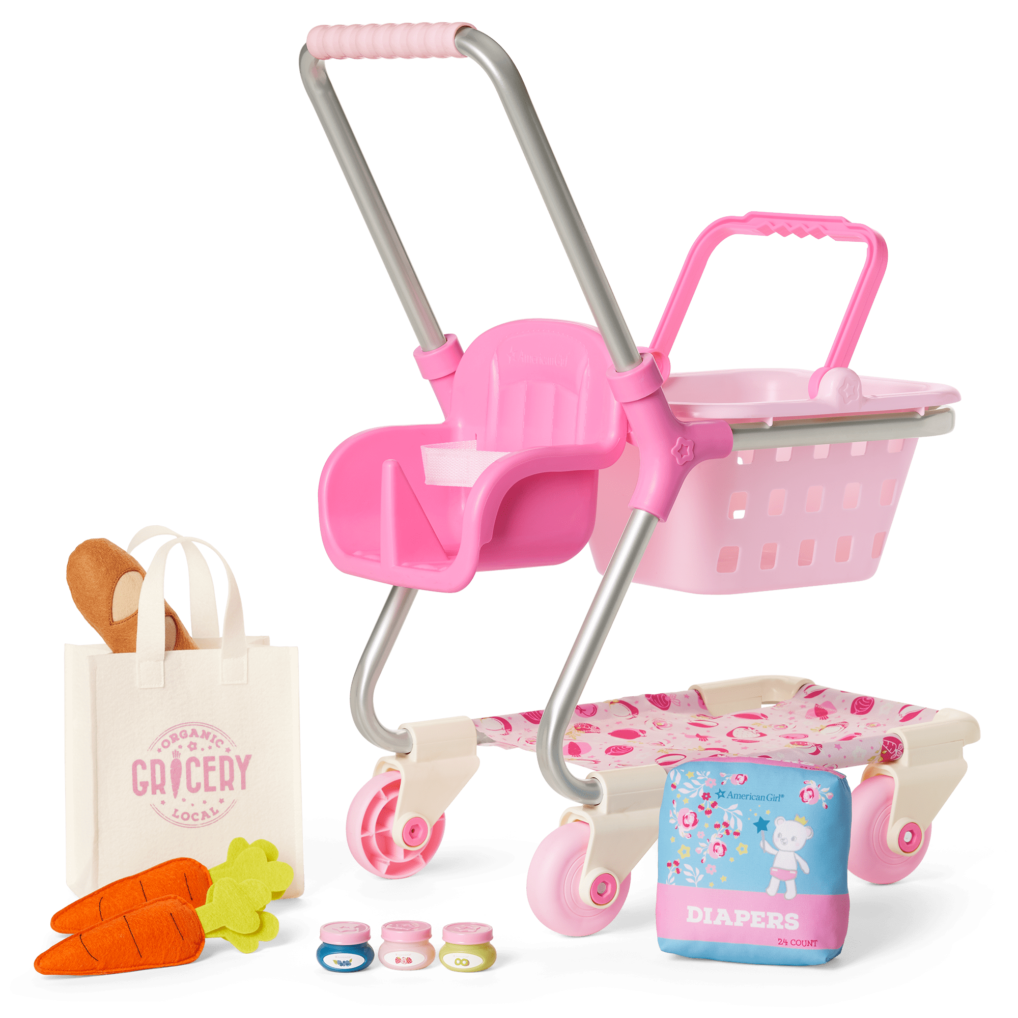 Bitty's™ Baby Doll Shopping Cart & Grocery Playset