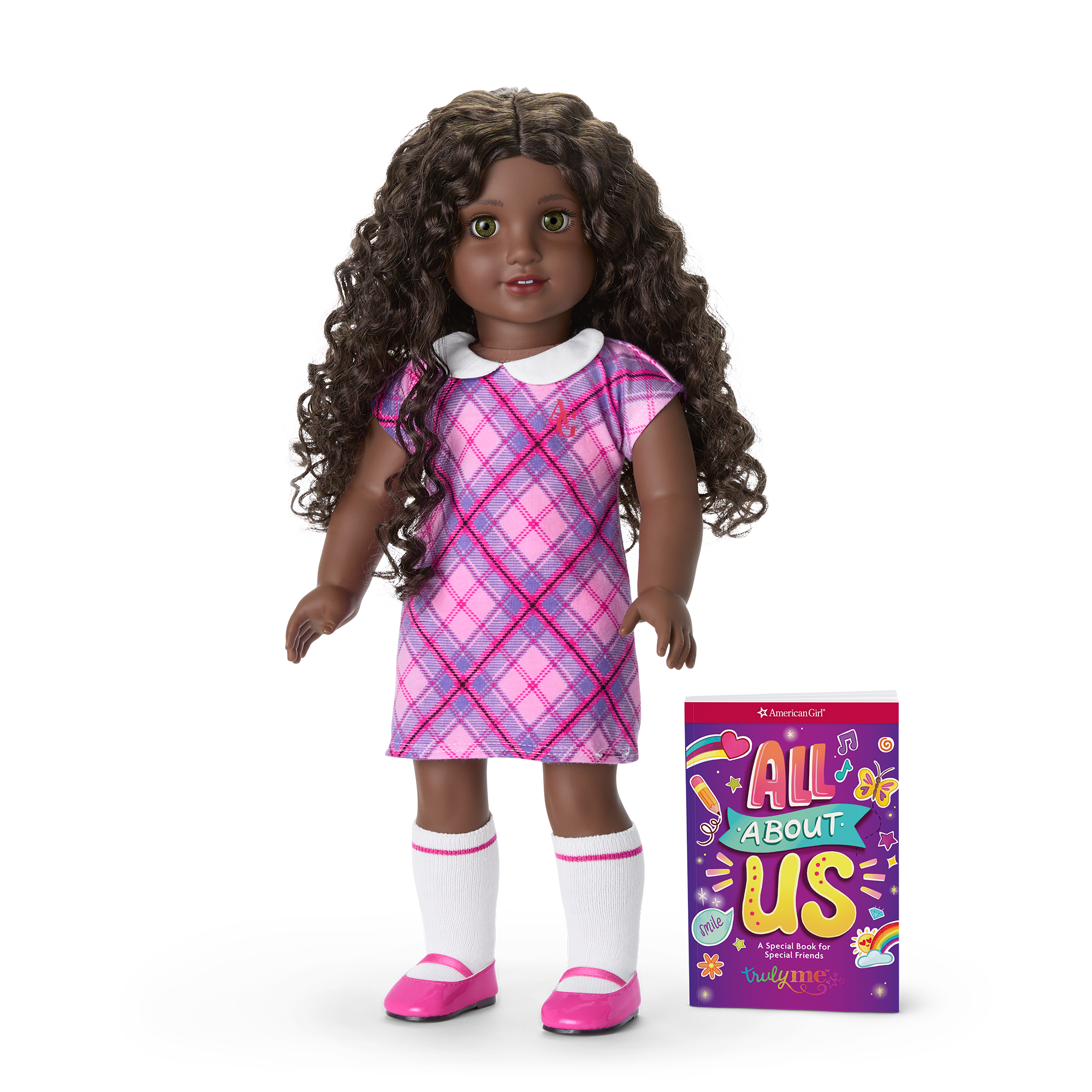 Truly Me™ 18" Doll with Curly Dark-Brown Hair & Hazel Eyes