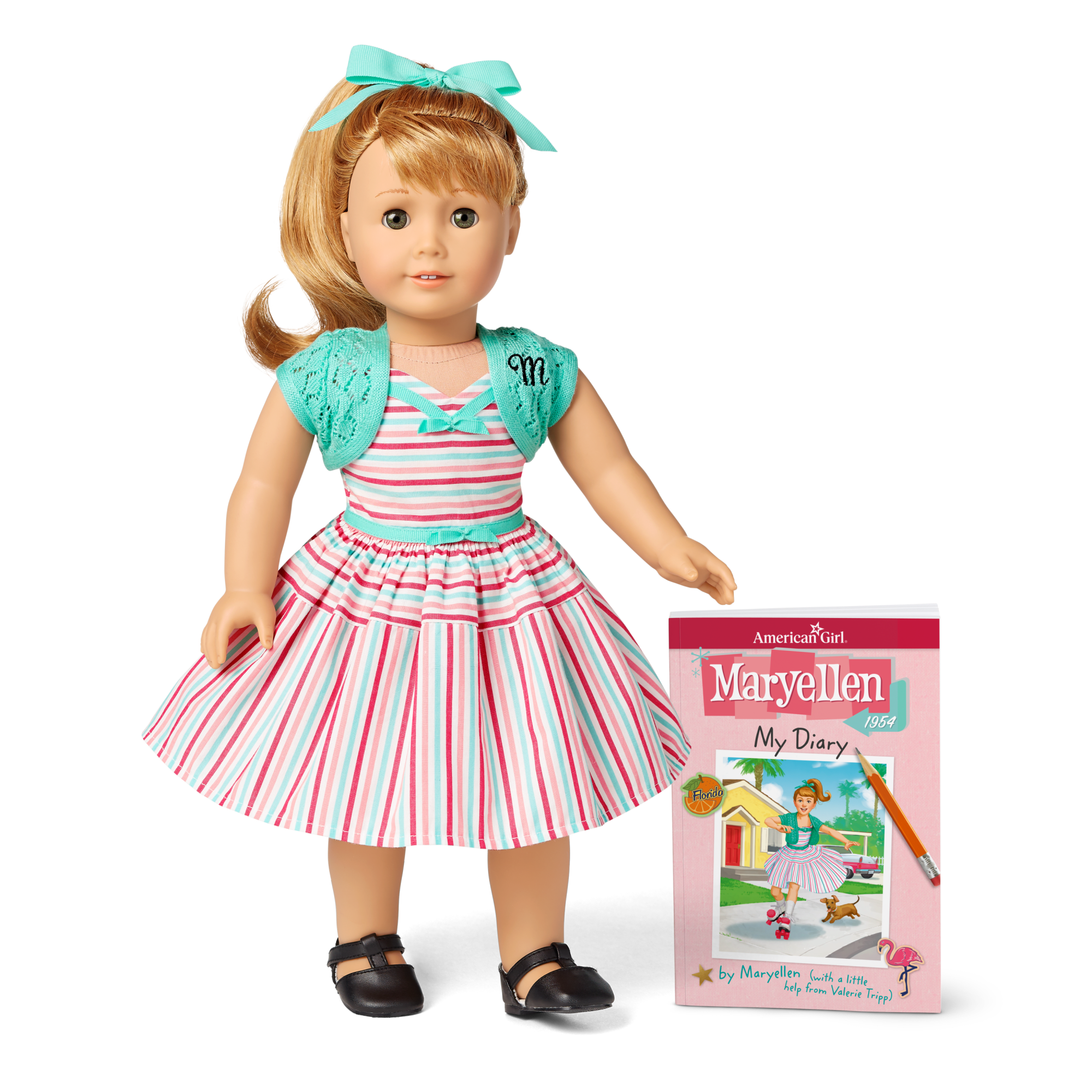 Maryellen 18-inch Historical Doll with Journal & 1950s Outfit