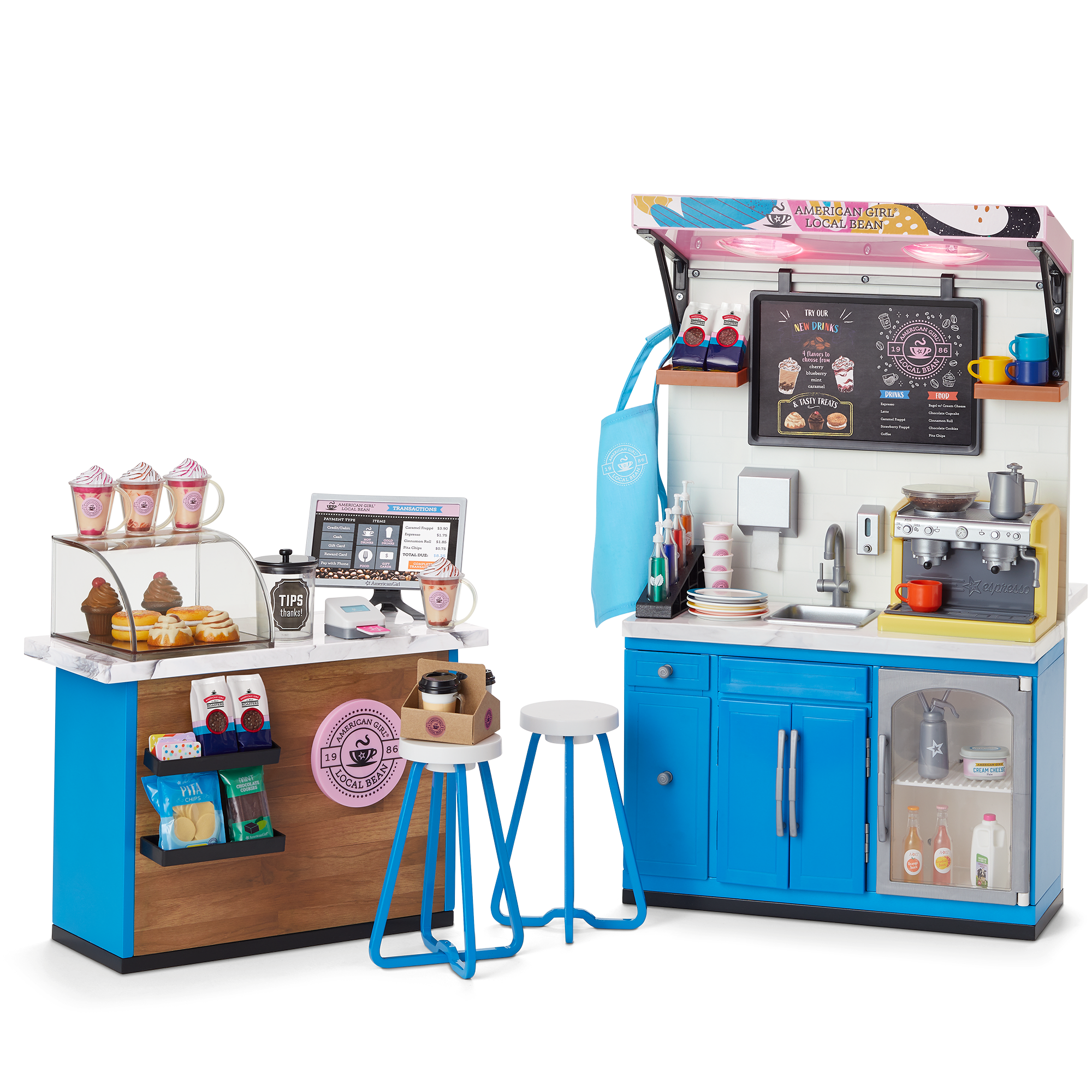 American Girl Coffee Shop Playset with Espresso Machine & 67 Accessories