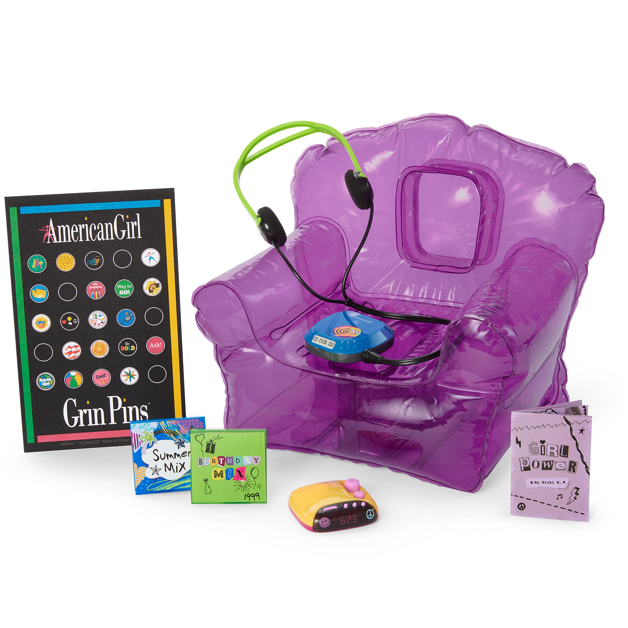 18-Inch Doll Bedroom Set with 90s Accessories by Nicki’s™
