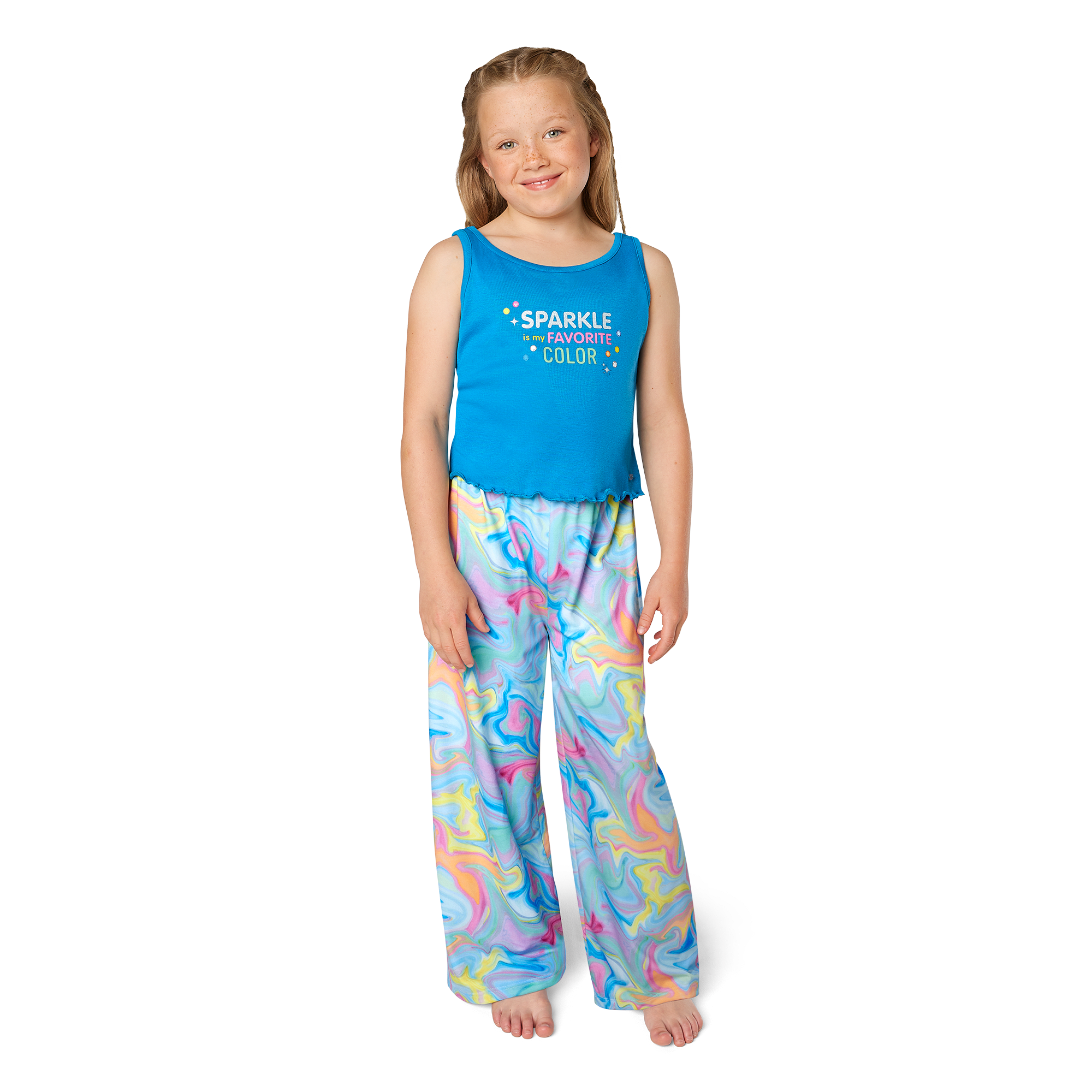 Girls' Sparkle & Dreams Pajama Set - Lila's™ Blue PJs for Sleepovers