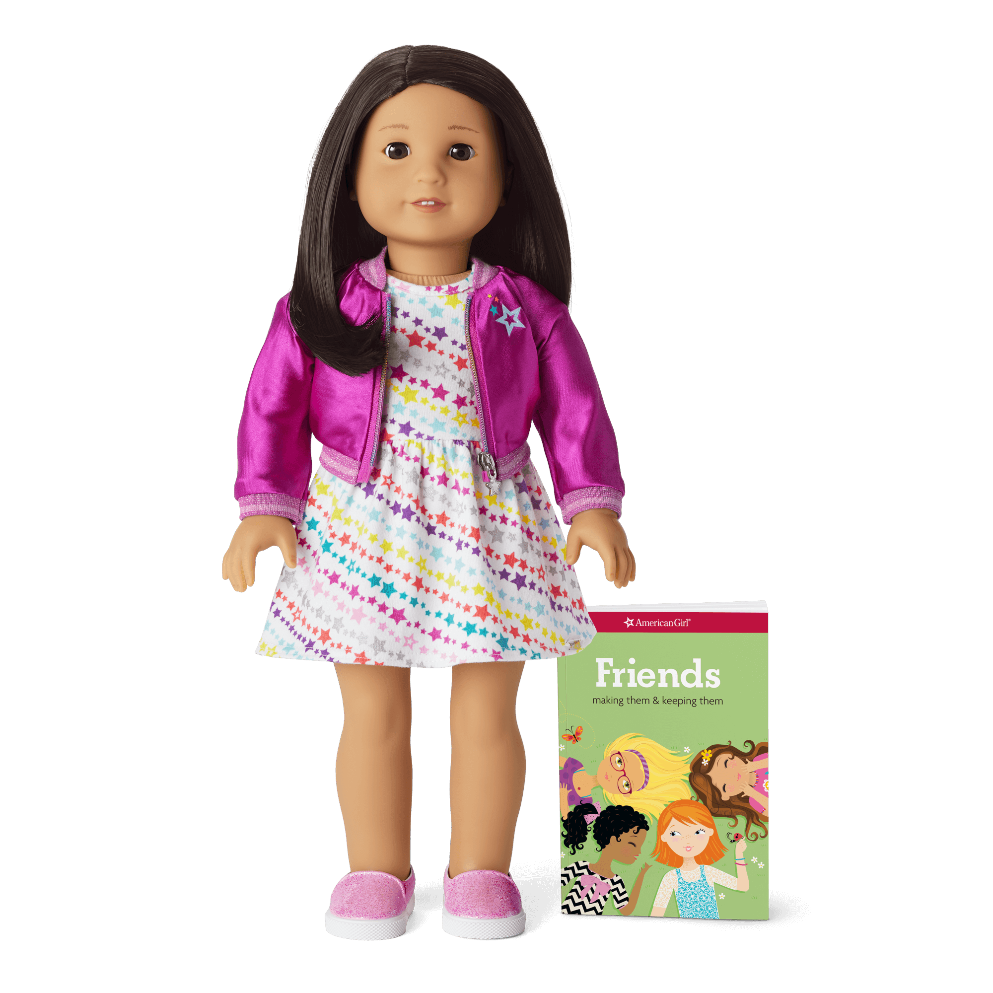 Truly Me #64 Doll with Black Hair & Star Outfit – 18" Collectible