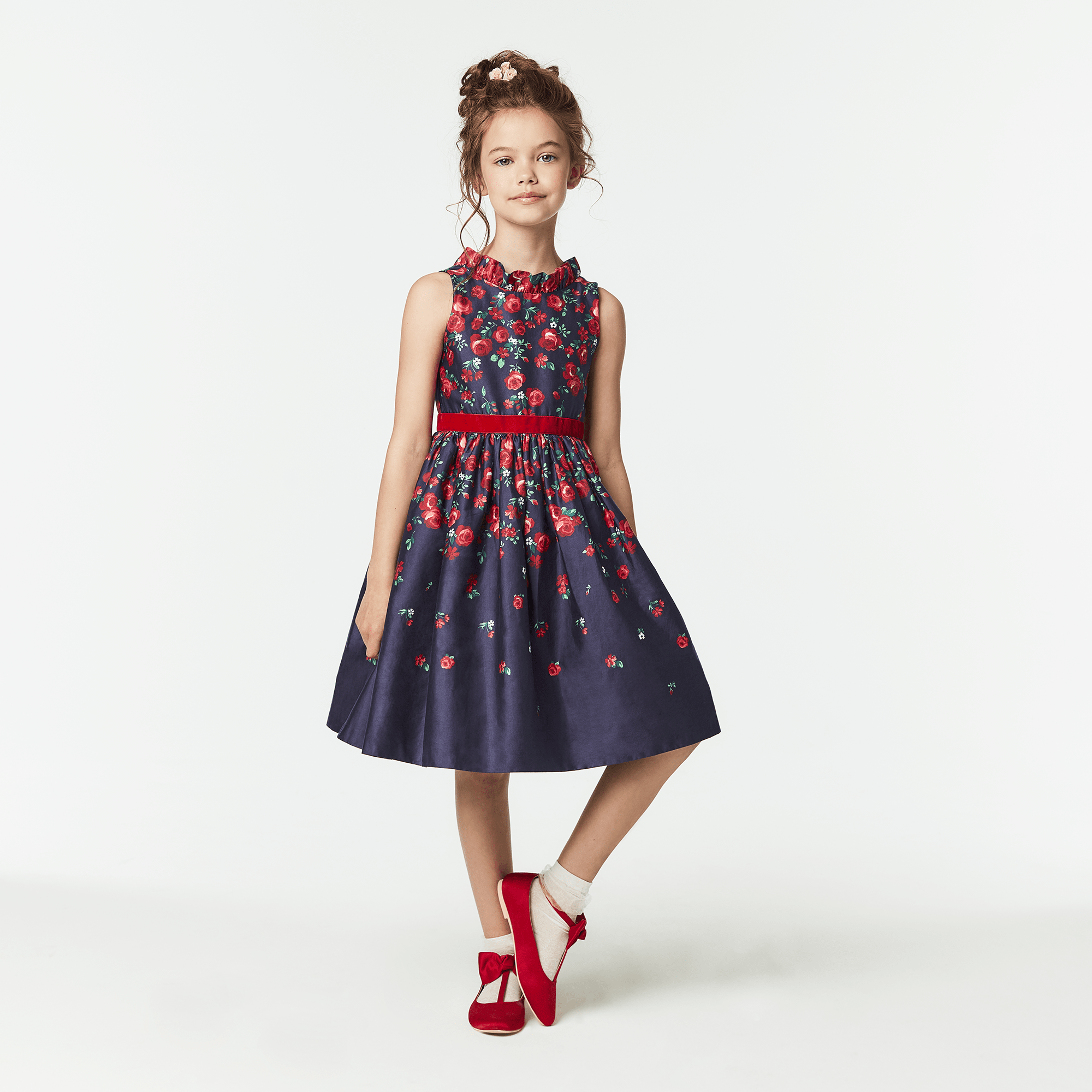 Girls' Floral Party Dress by American Girl & Janie and Jack - Rose Print Sizes 6-16
