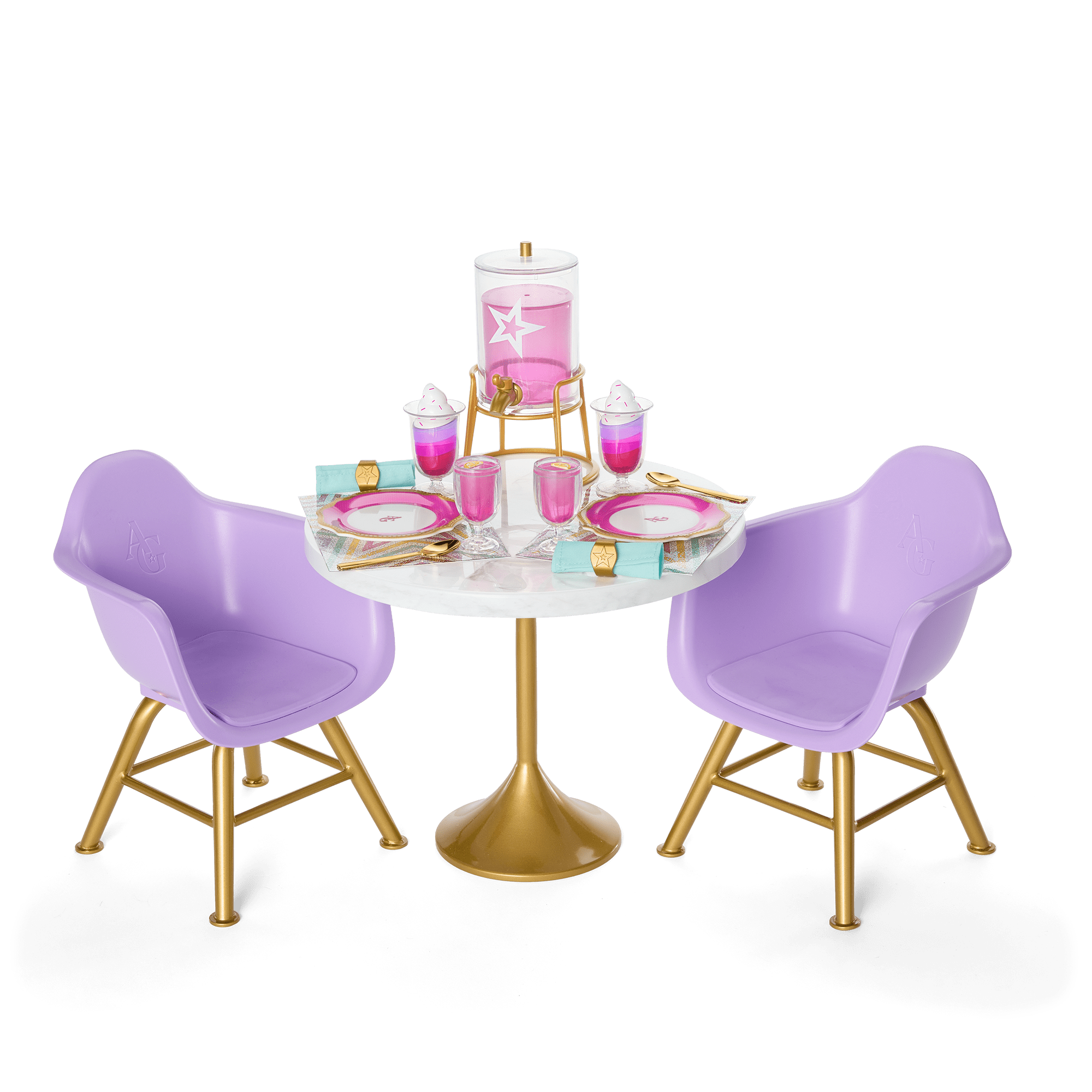 18-Inch Doll Bistro Table Set with Chairs & Accessories