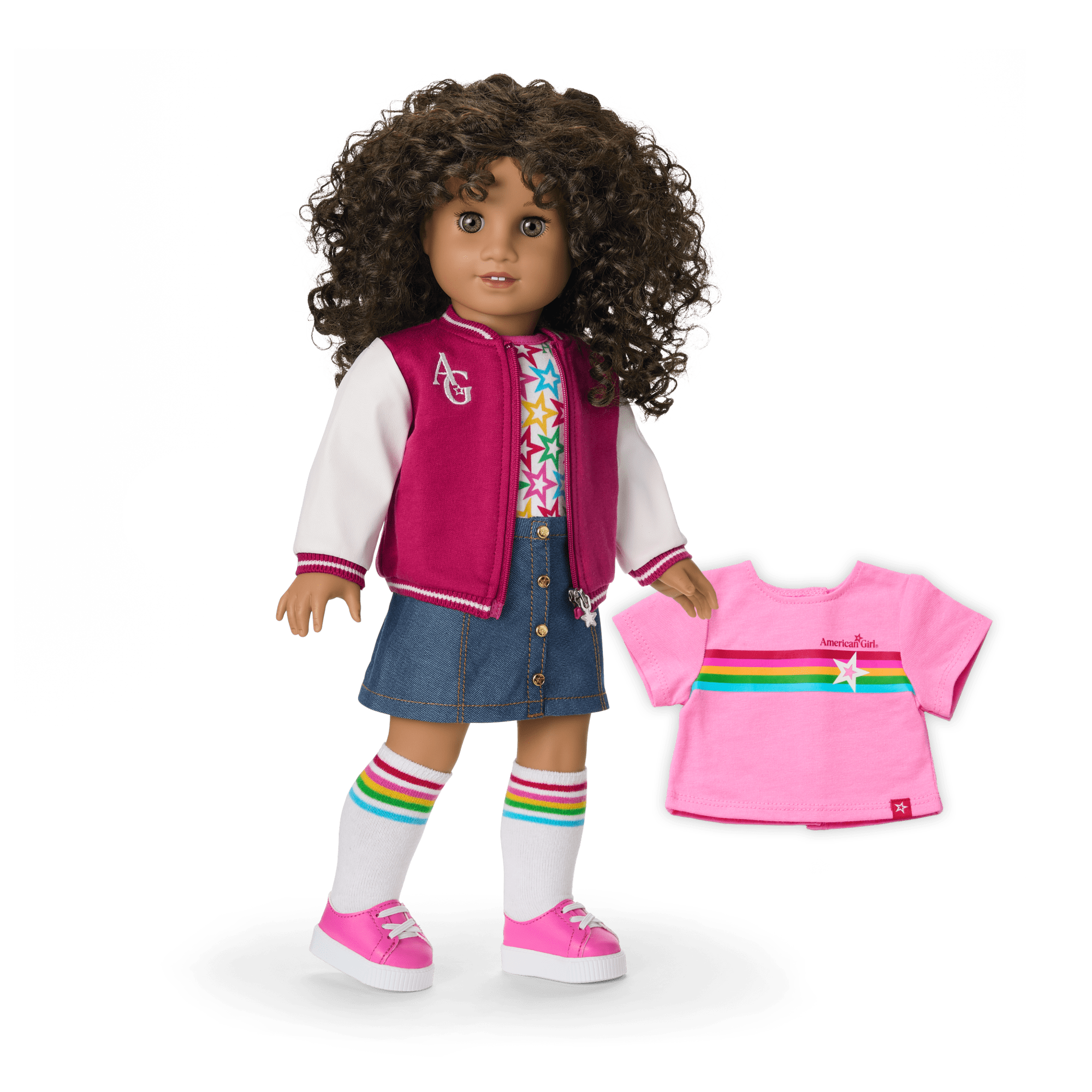 Truly Me 18" Doll with Curly Hair & Varsity Jacket