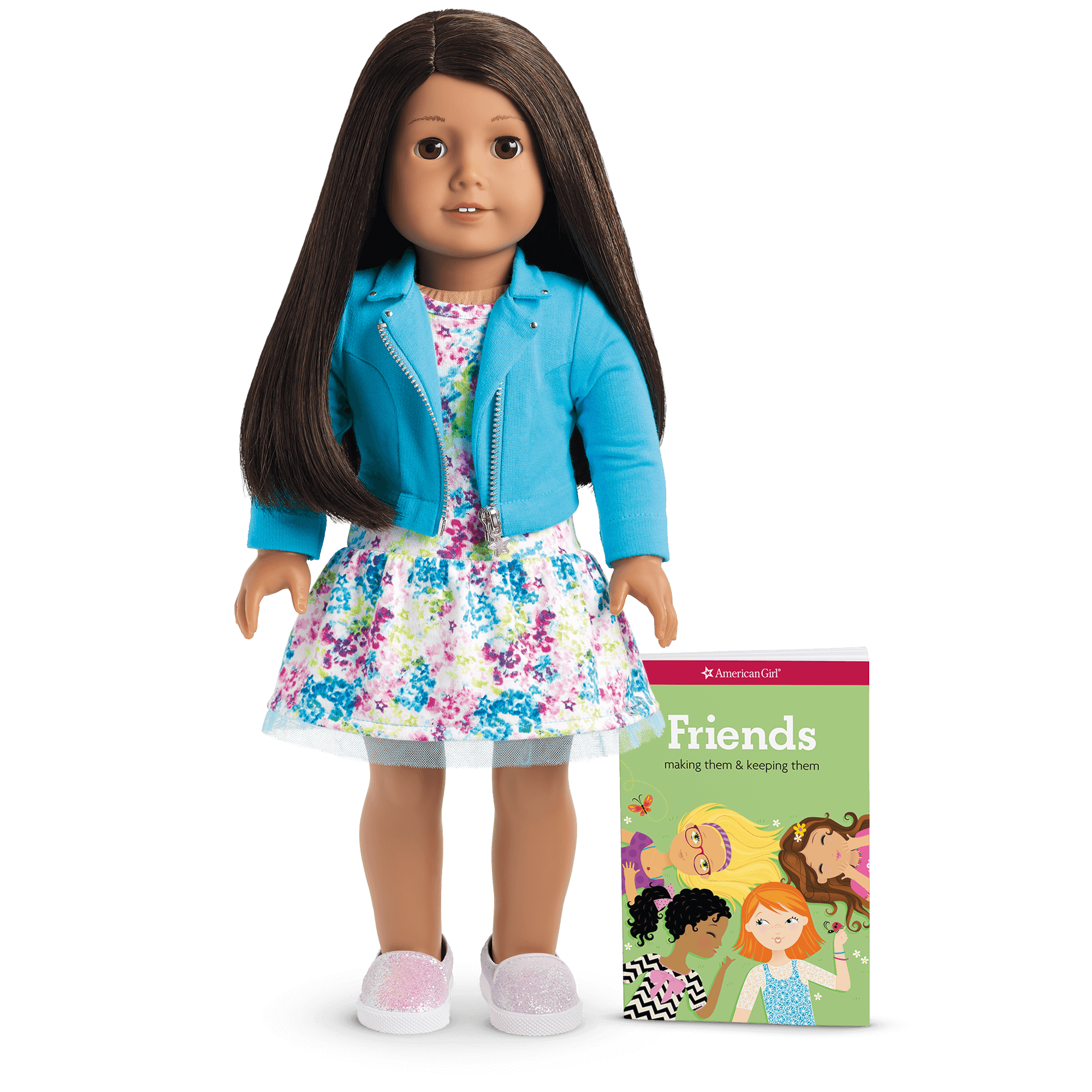 Truly Me™ 18" Doll #42 with Dark-Brown Hair & Brown Eyes