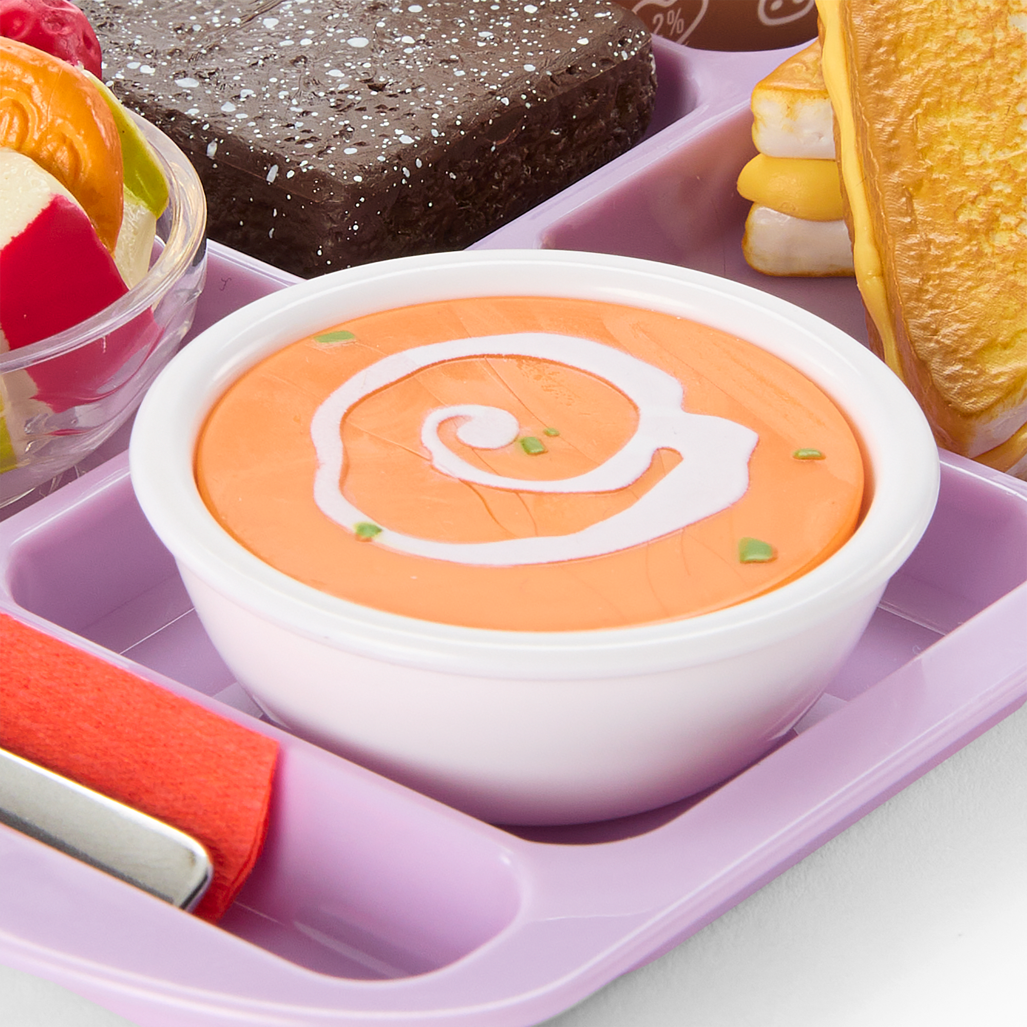 18-Inch Doll Hot Lunch Set with Grilled Cheese & Soup