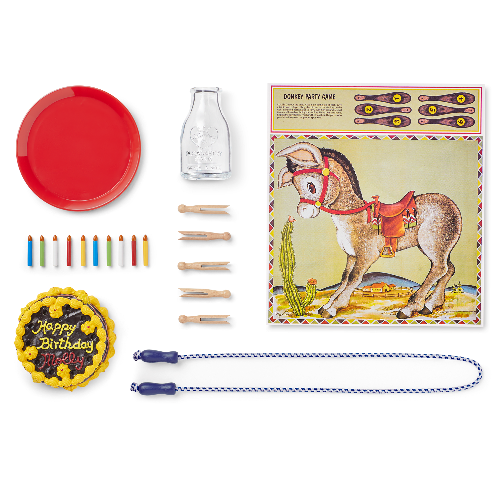 Molly’s 18-inch Doll Birthday Party Set with Cake & Games