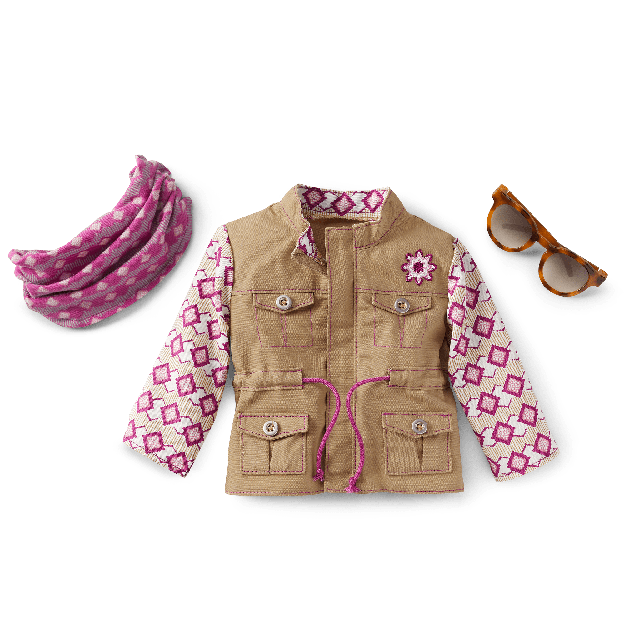 Kira’s Outdoor Adventure Set – Jacket, Sunglasses & Scarf
