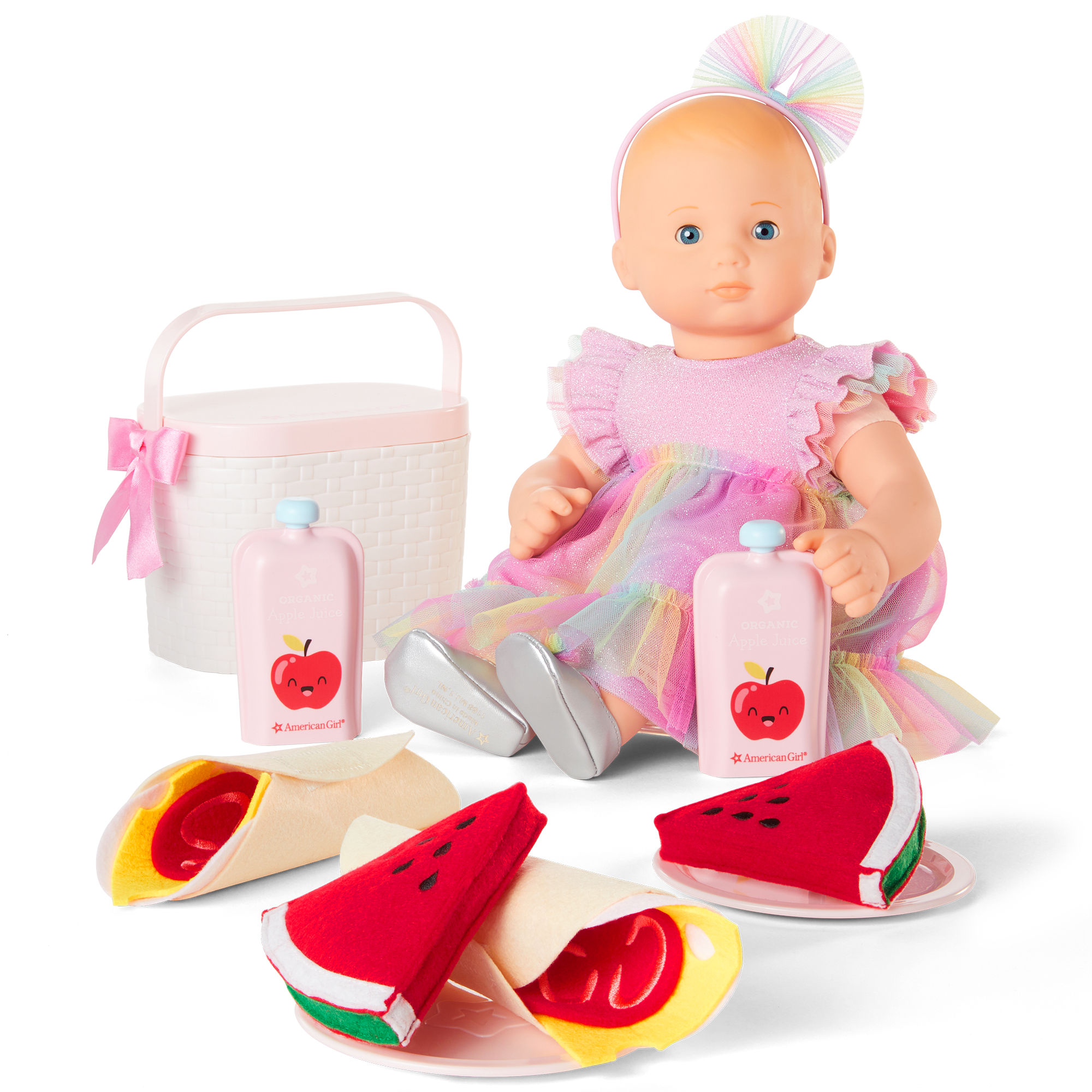 Bitty Baby Picnic Set with Basket & Pretend Food for Toddlers