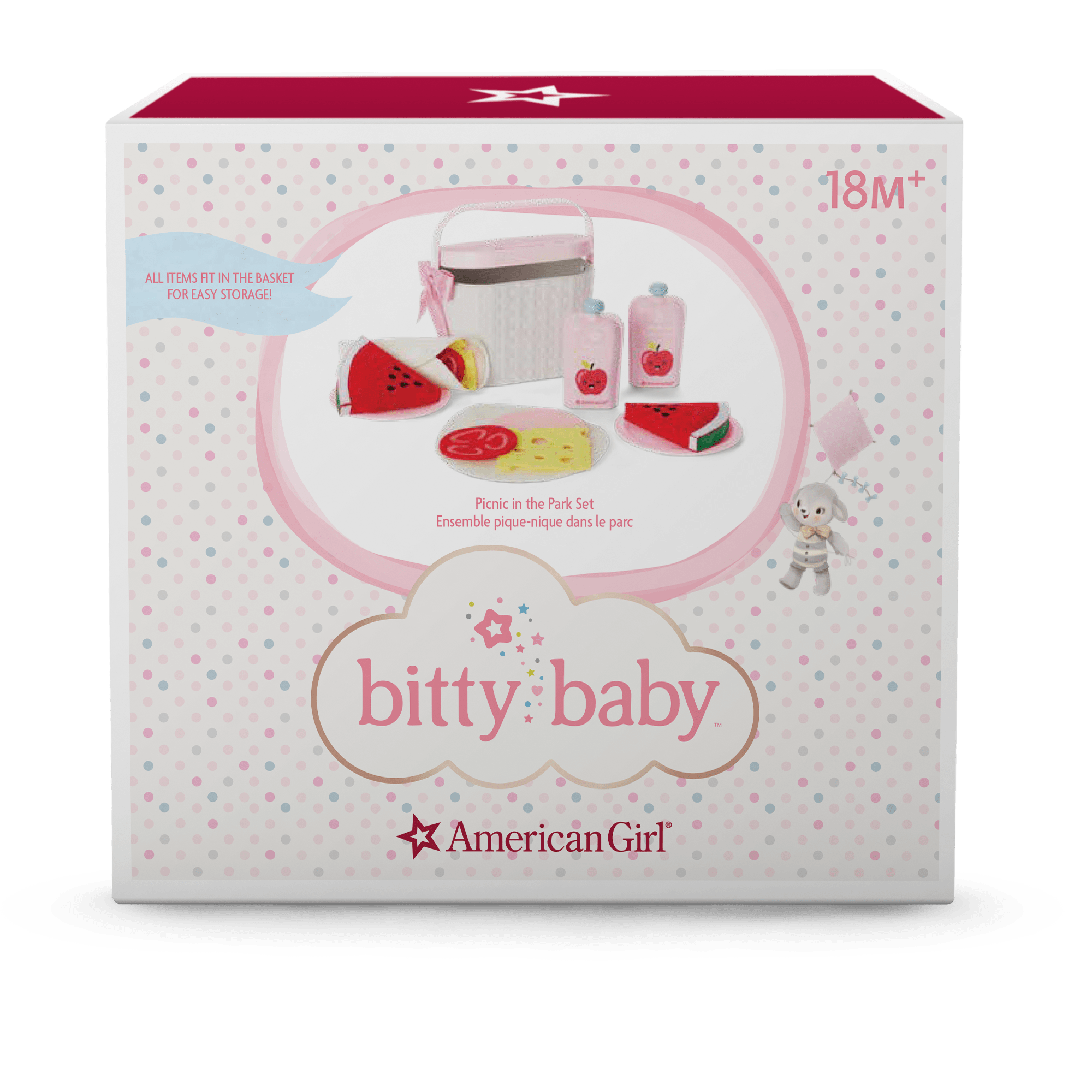 Bitty Baby Picnic Set with Basket & Pretend Food for Toddlers