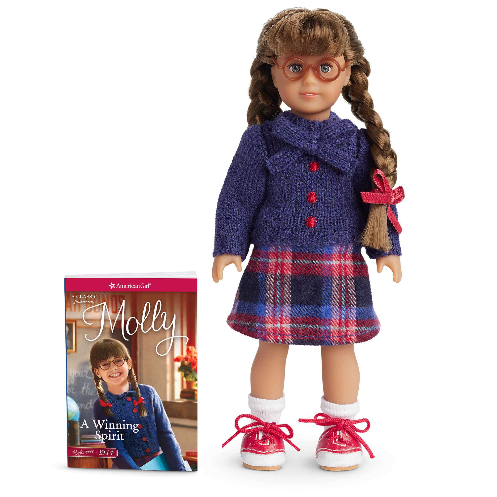 Molly McIntire Mini Doll with Book - 1940s Historical Character