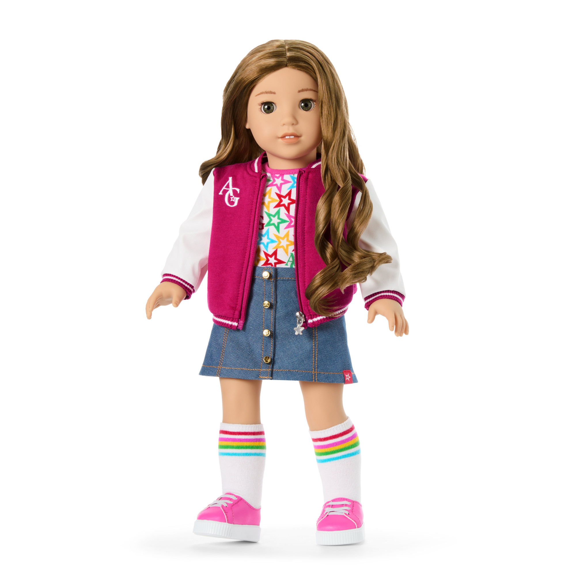 Truly Me 18" Doll with Curly Caramel Hair & Varsity Jacket