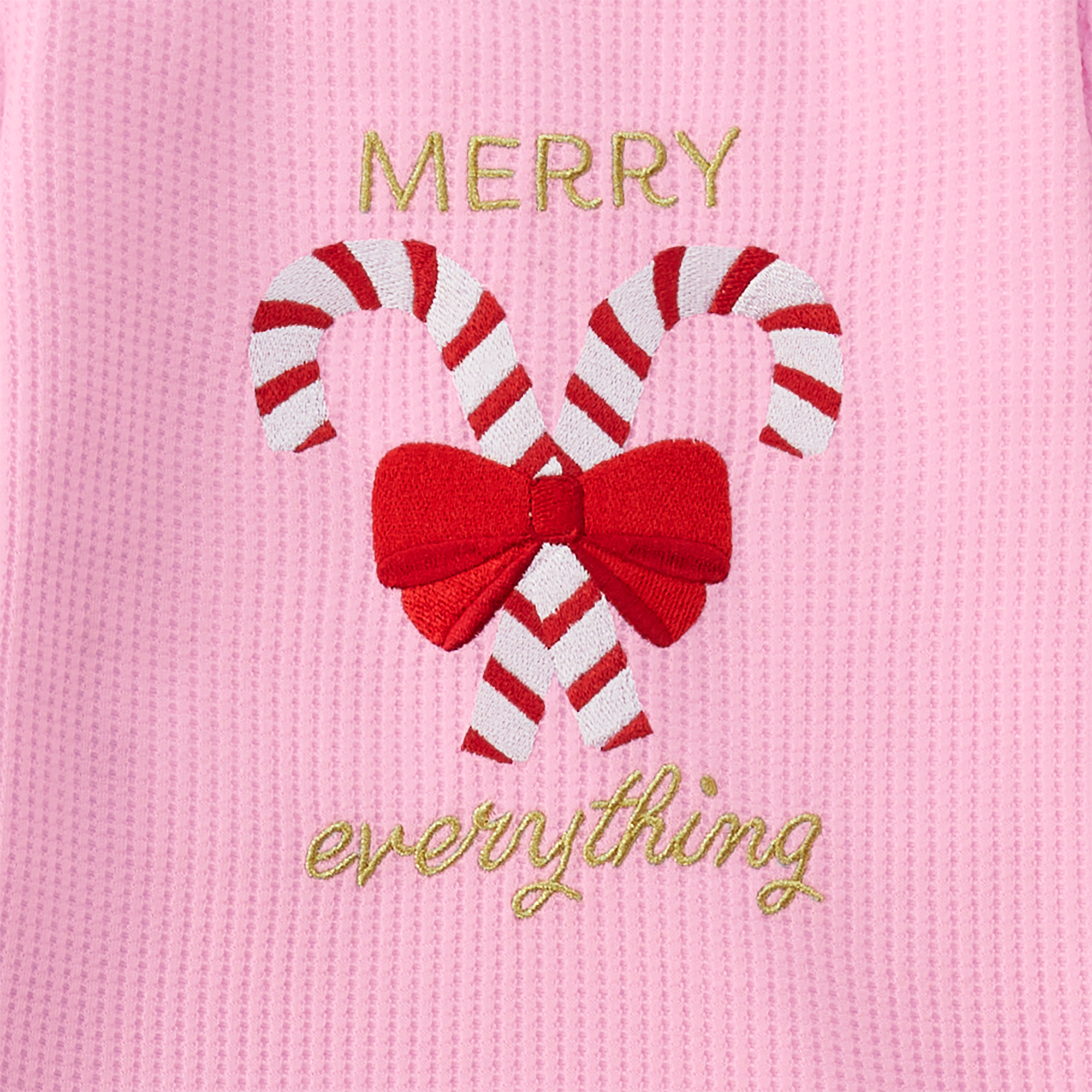 Festive Girls' Merry Everything Pajama Set - XS to XL