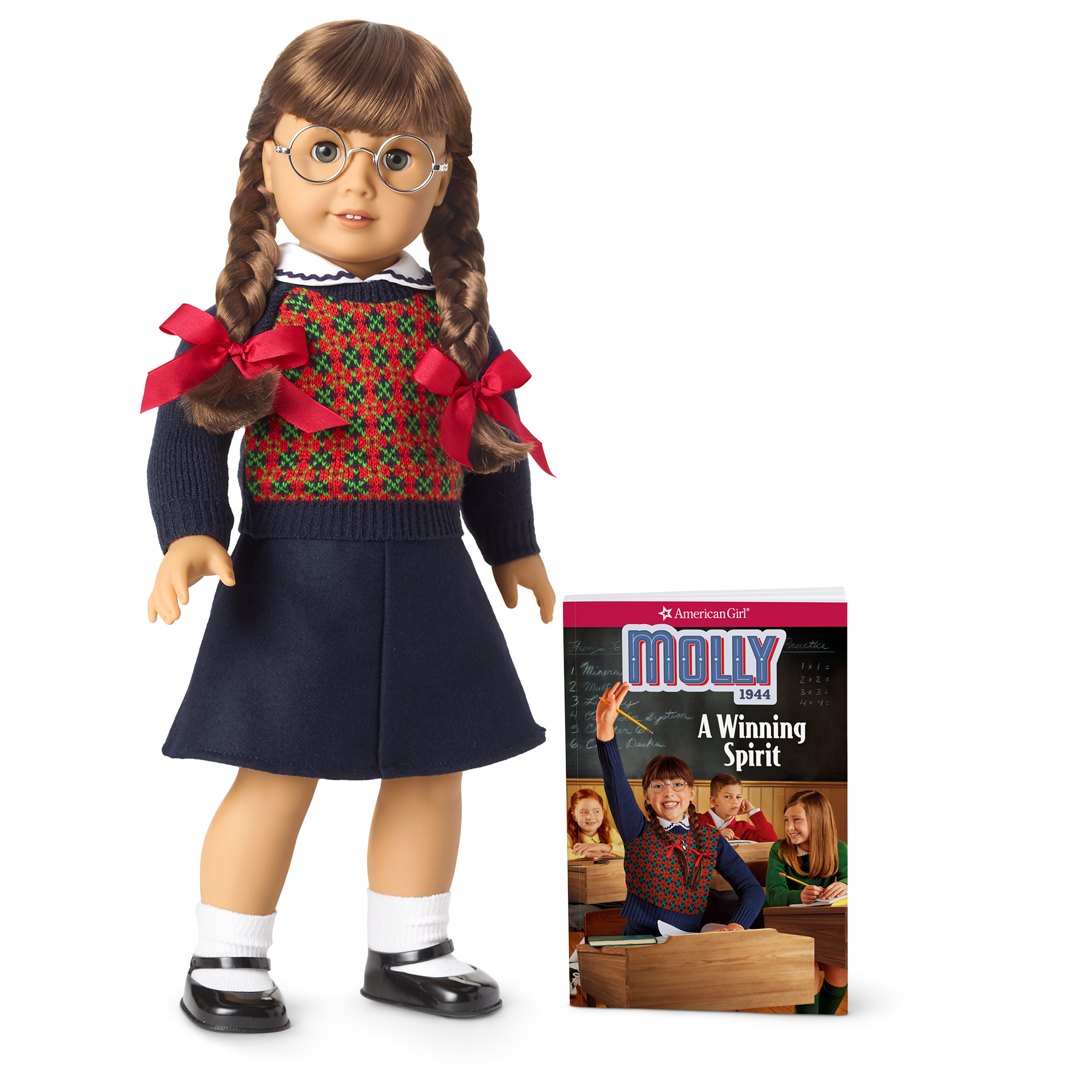American Girl Molly™ 18-inch Doll with Book & 1944 Outfit