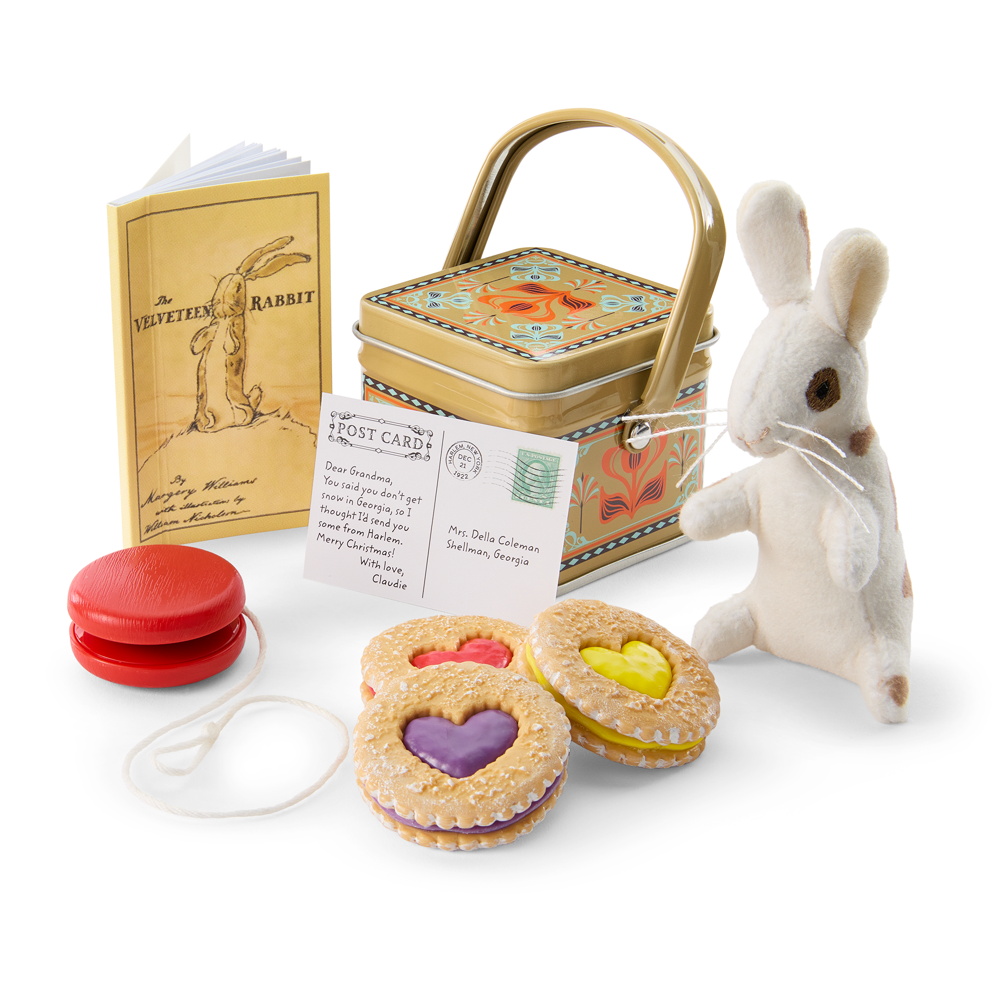 Claudie's™ 18-inch Doll Christmas Accessories Set with Velveteen Rabbit