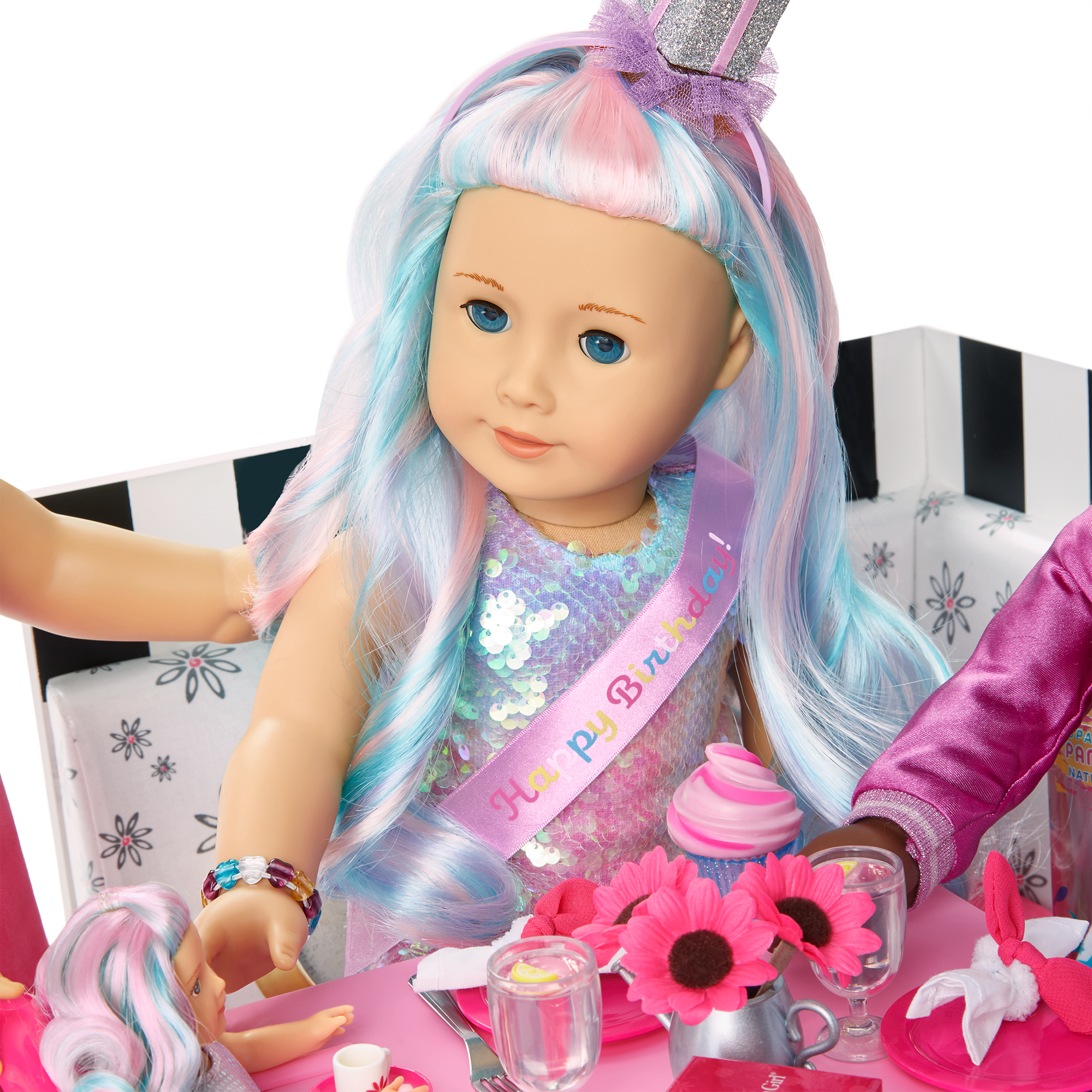 American Girl Doll Café Playset with Booth, Treat Seat & Party Accessories