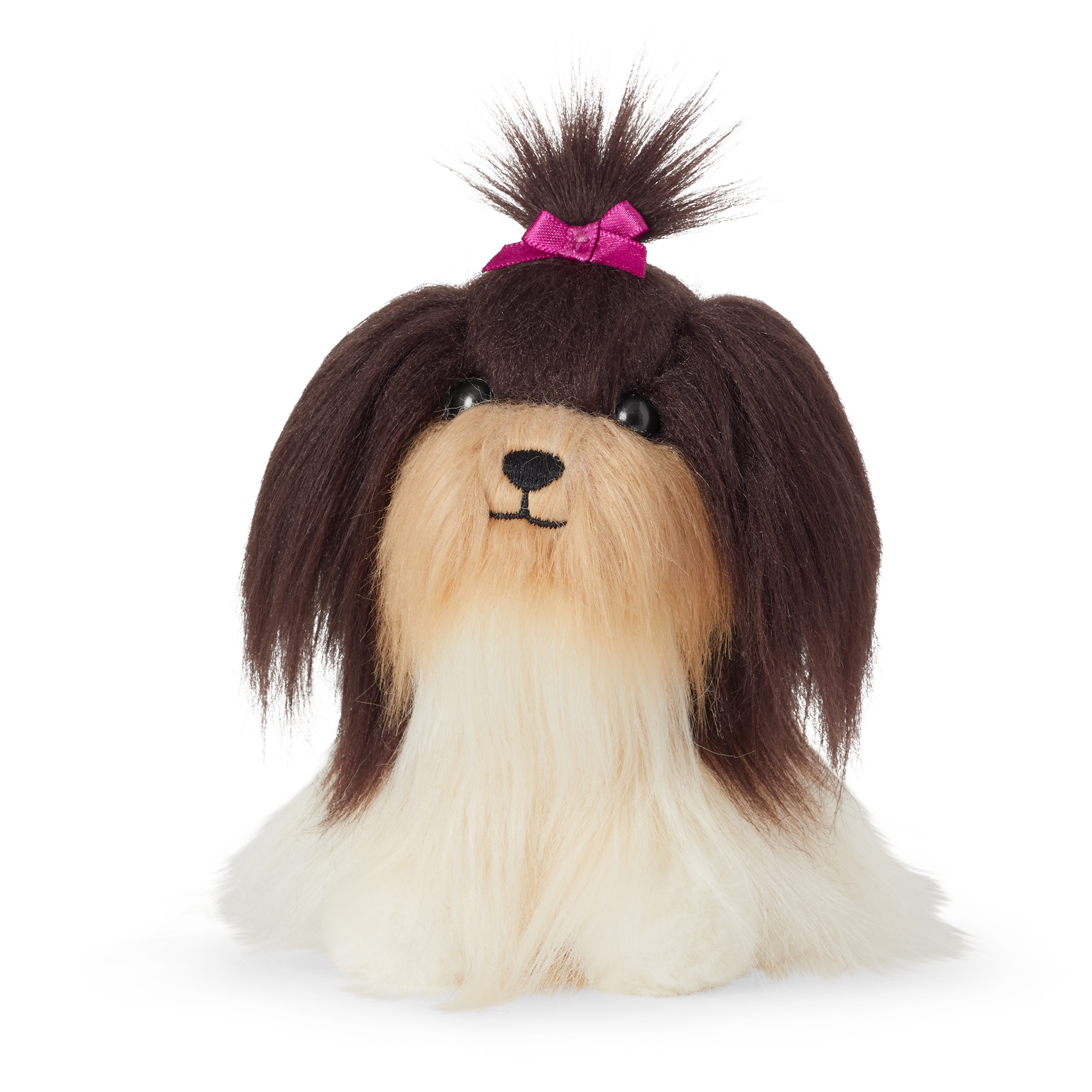 Claudie's Dizzy Dot Plush Dog Toy with Pink Bow